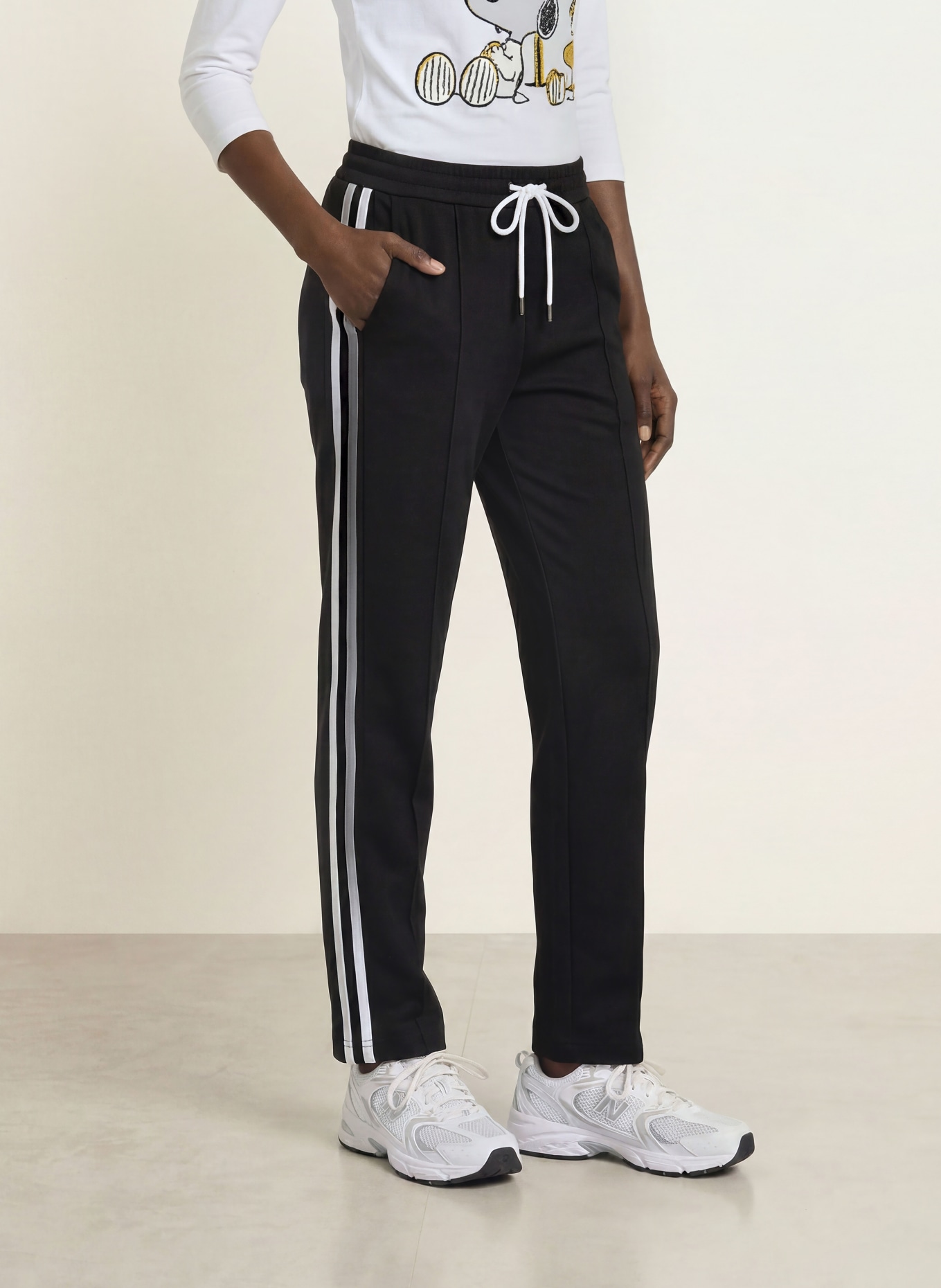 FrogBox Sweatpants med galonstriber: SORT / HVID