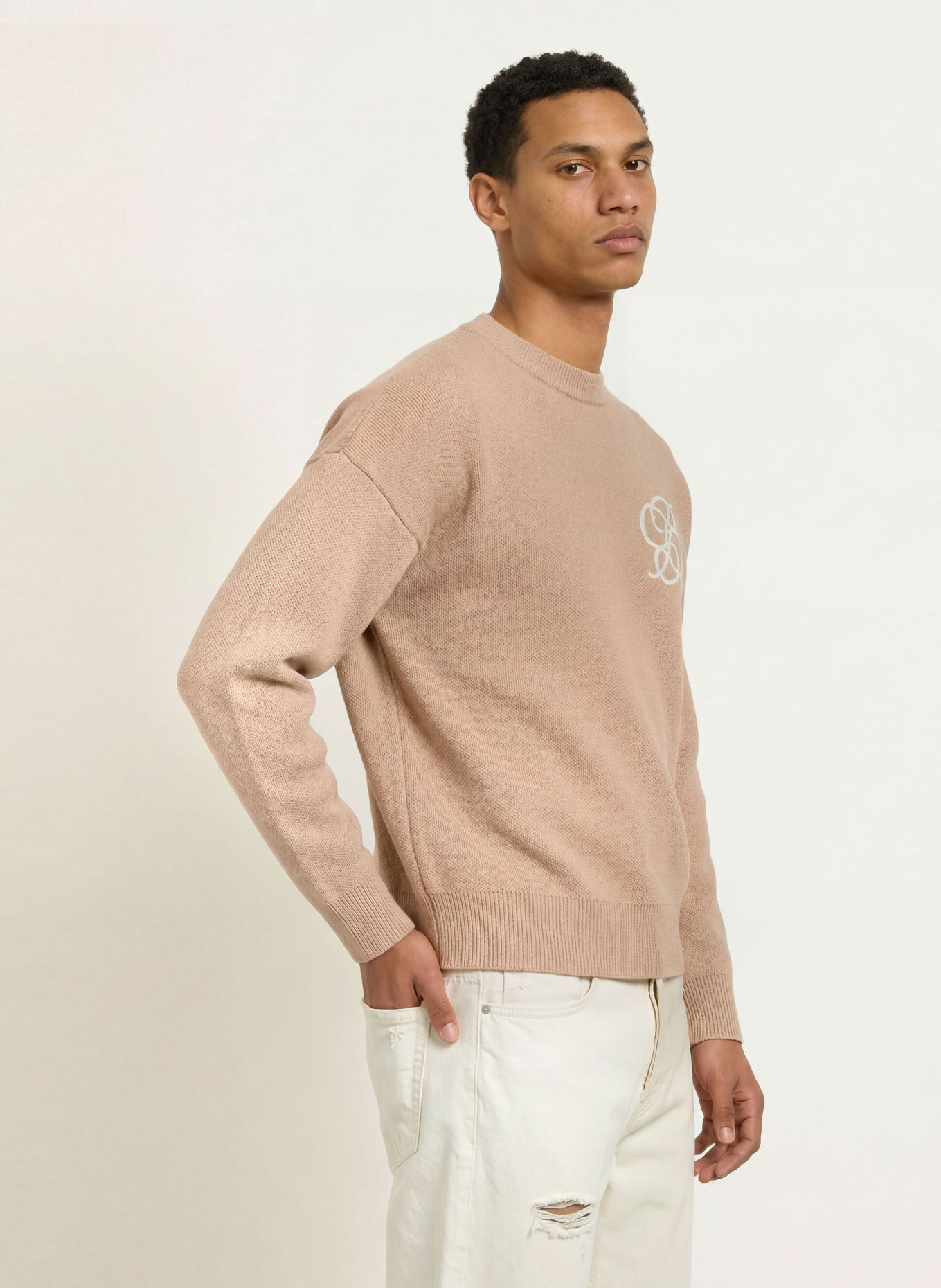 PROHIBITED Pullover: BEIGE