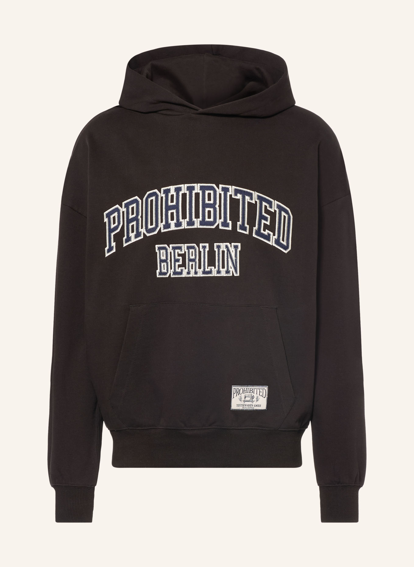 PROHIBITED Hoodie: SCHWARZ