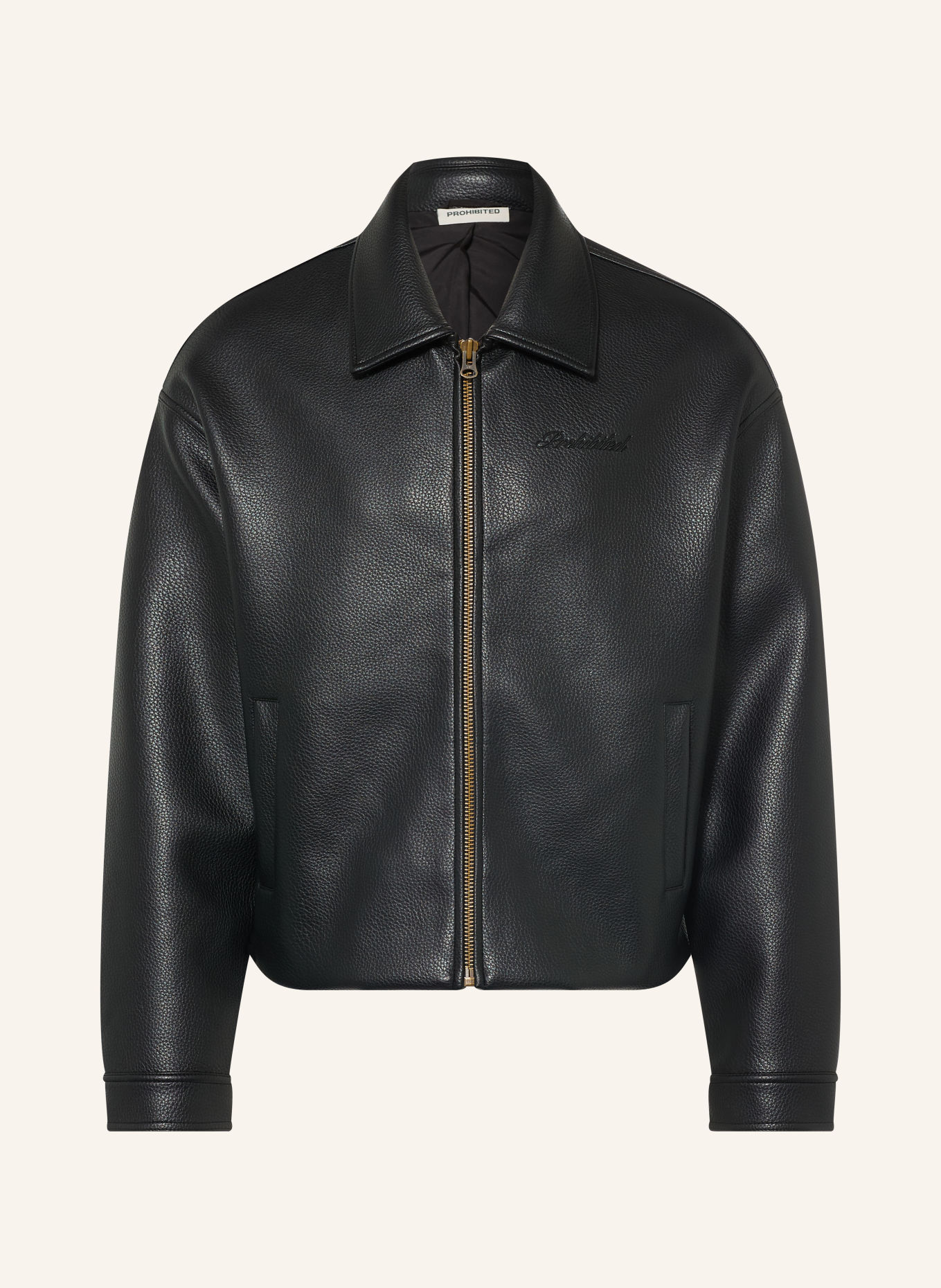 PROHIBITED Jacke NIGHTRIDER in Lederoptik: SCHWARZ