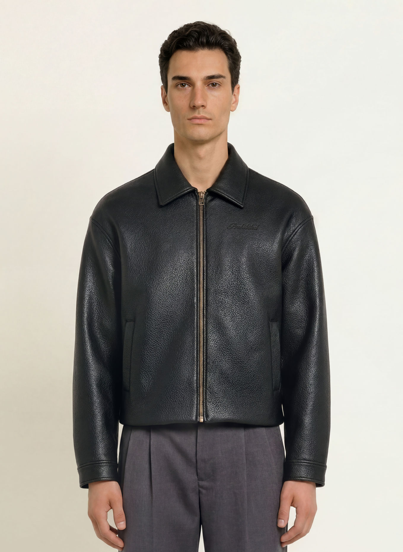 PROHIBITED Jacke NIGHTRIDER in Lederoptik: SCHWARZ