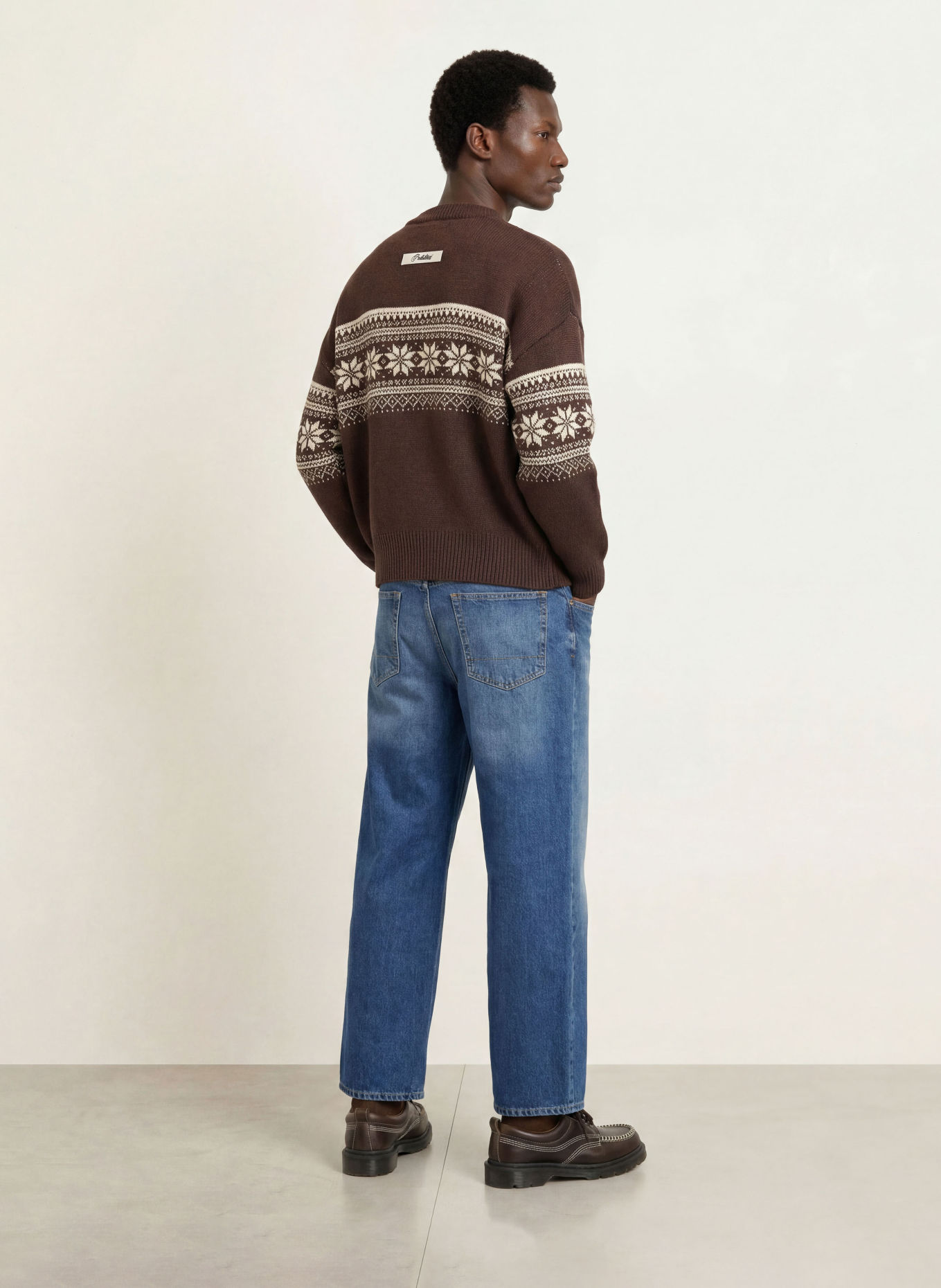 PROHIBITED Pullover: DUNKELBRAUN / CREME