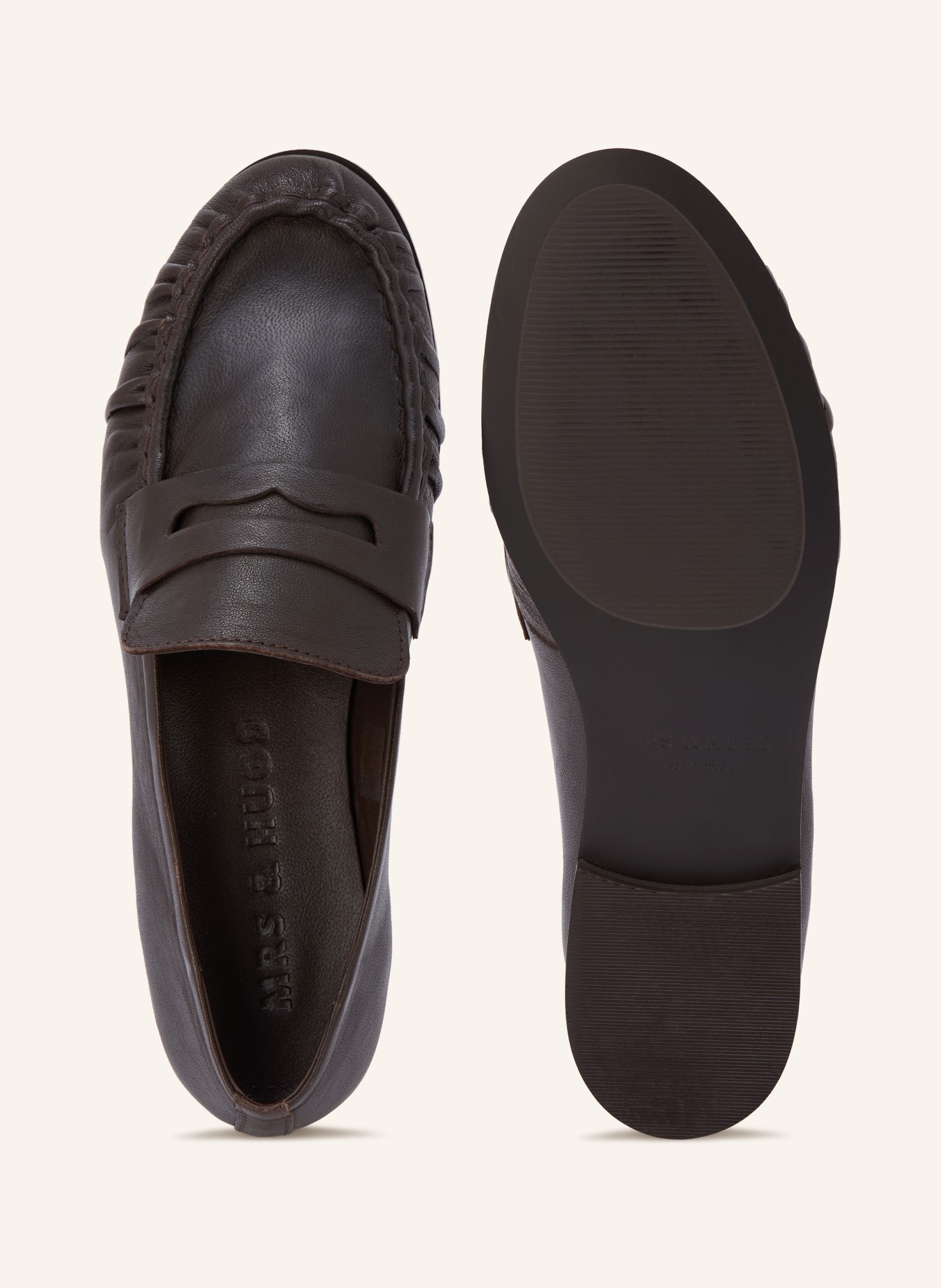 MRS & HUGS Penny loafer: DARK BROWN