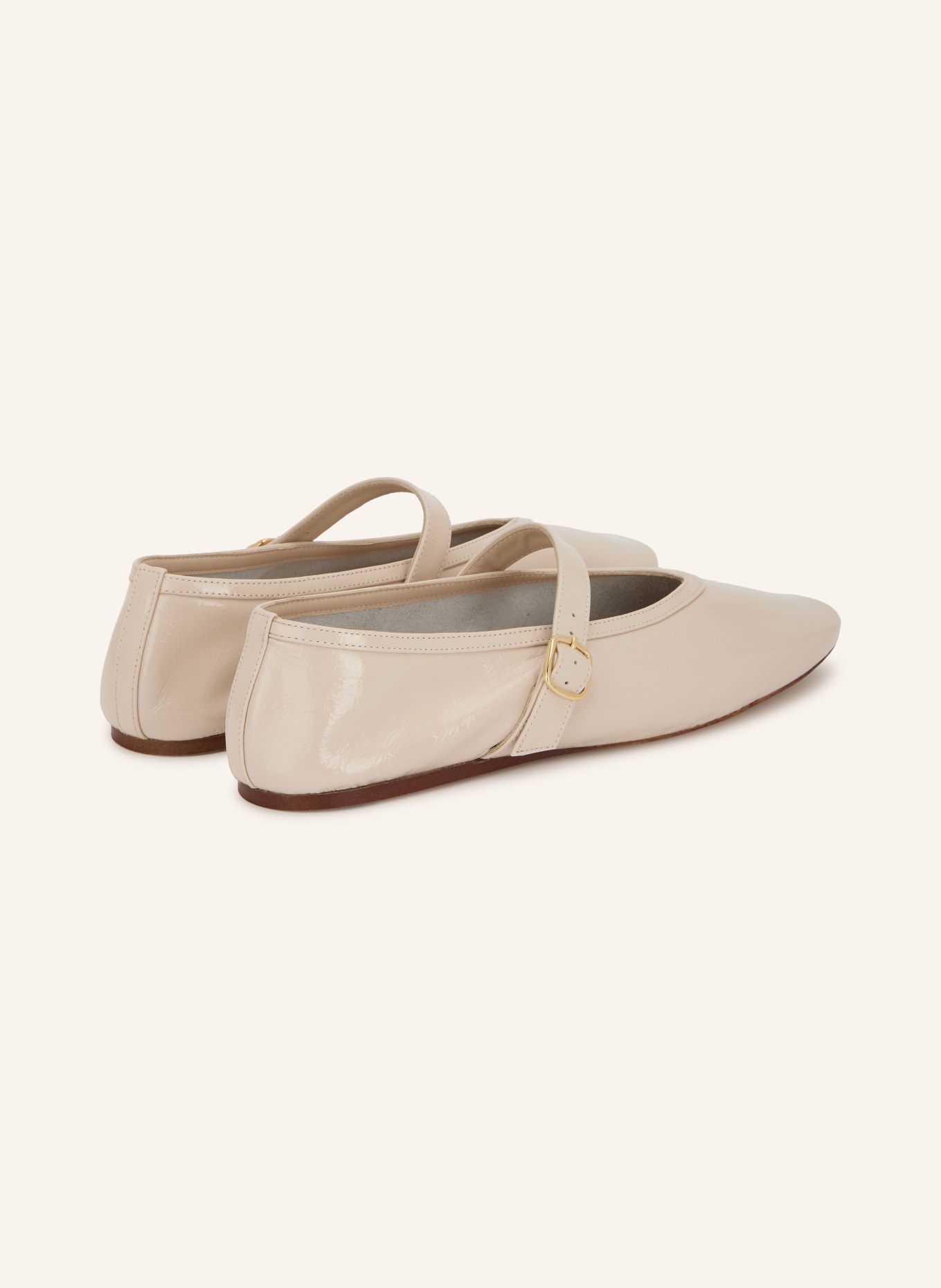 MRS & HUGS Mary-Jane ballerina's: CRÈME