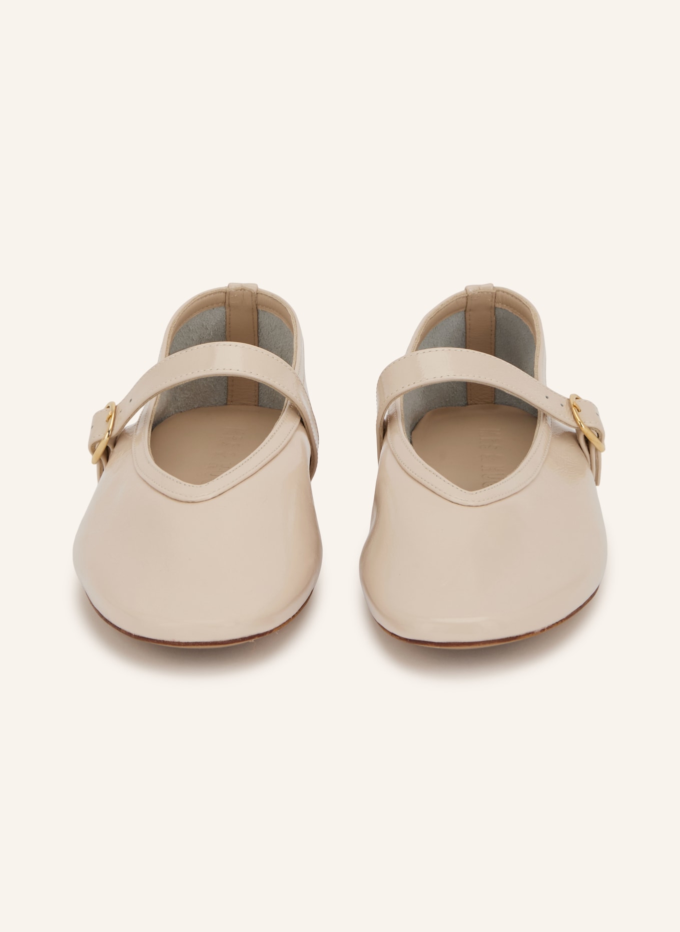 MRS & HUGS Mary-Jane ballerina's: CRÈME
