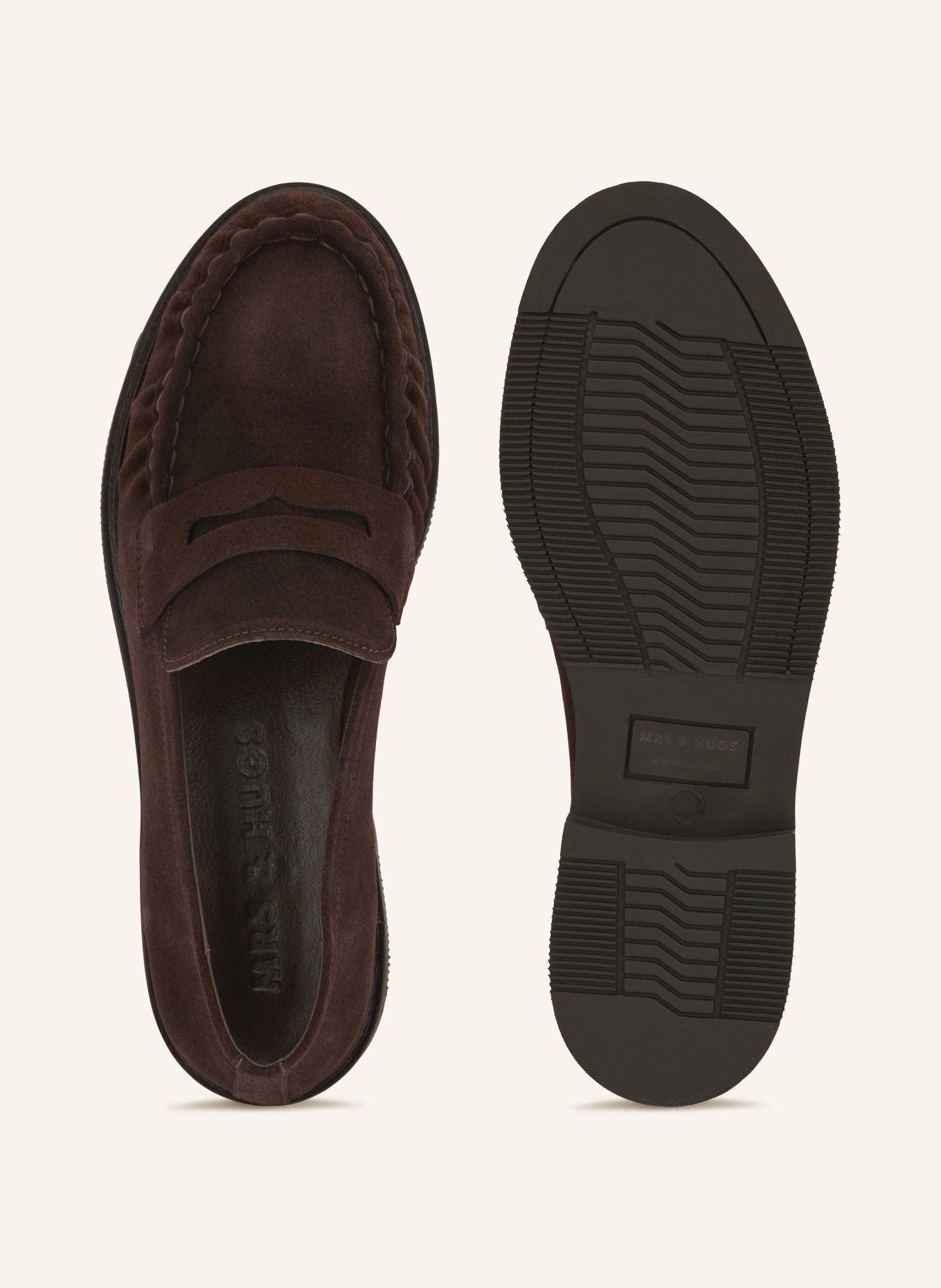 MRS & HUGS Pennyloafer: MARRON FONCÉ