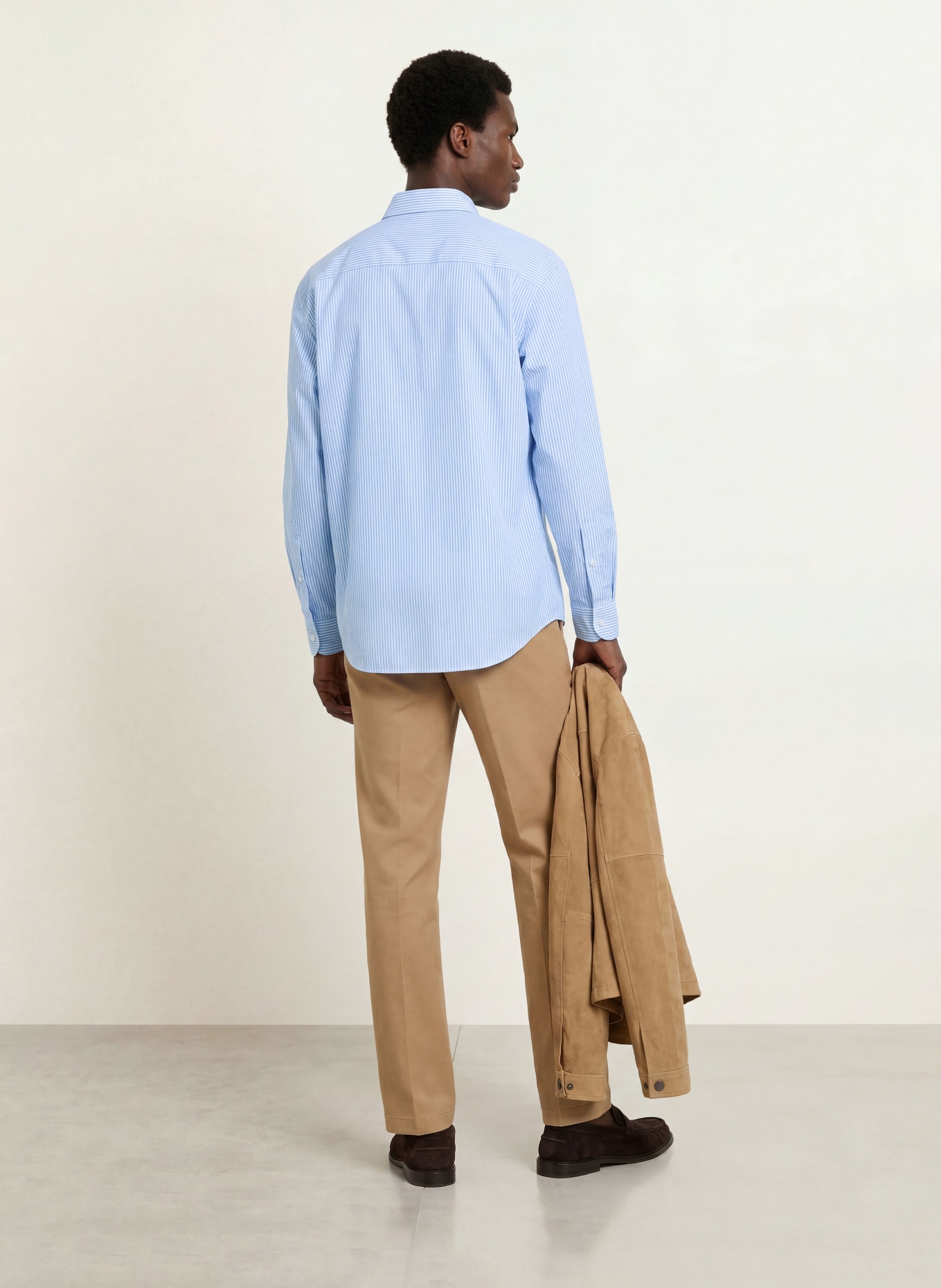 REISS OVANTE Comfort Fit Shirt: LIGHT BLUE / BLUE / WHITE