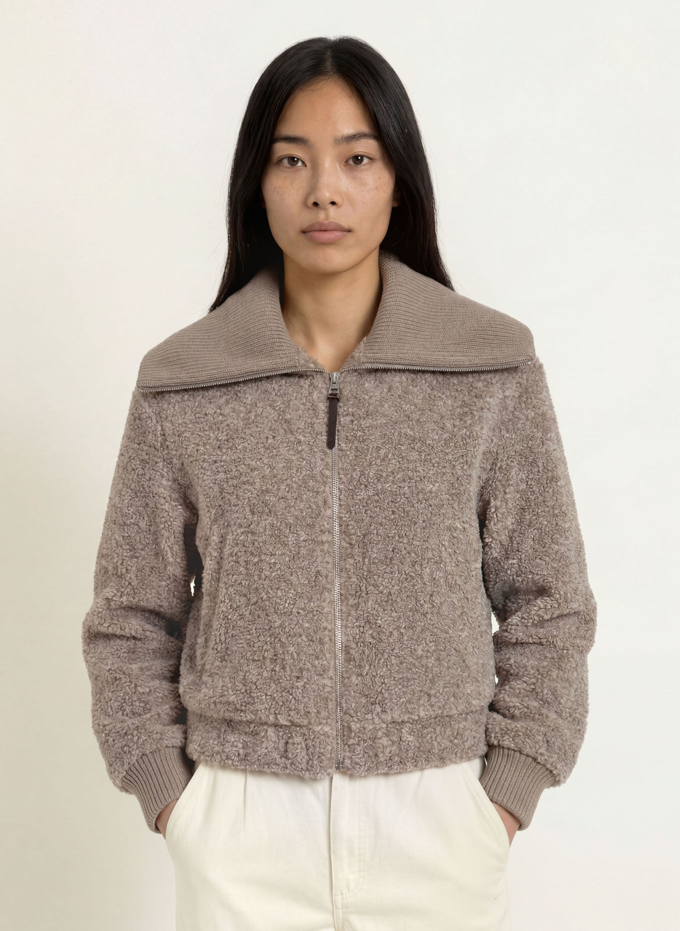 Marc O'Polo Teddyfell-Jacke: TAUPE