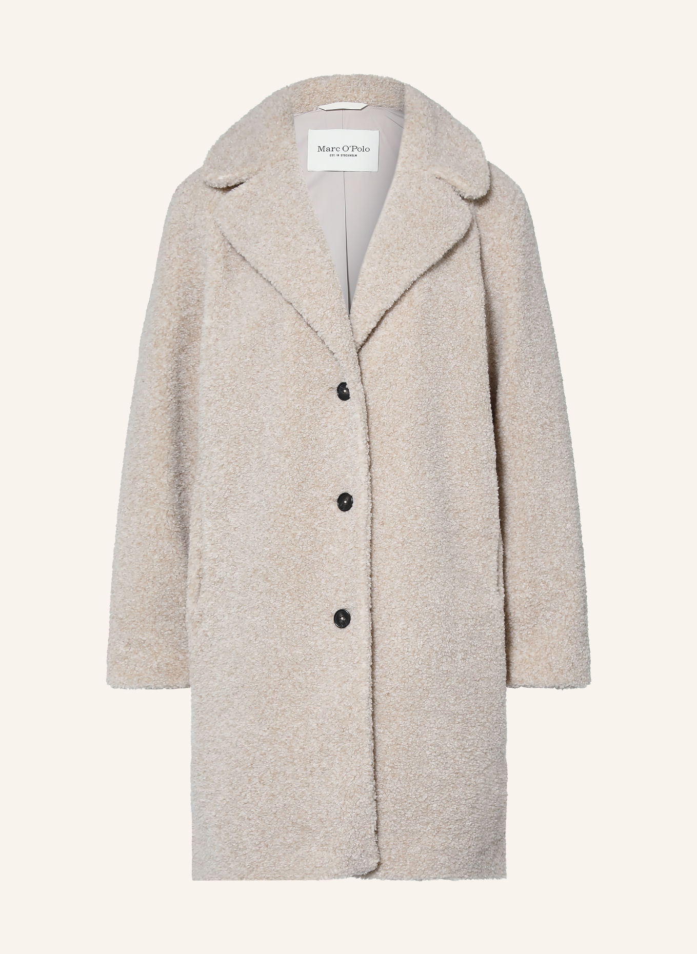 Marc O'Polo Plush Fur Coat: CREAM