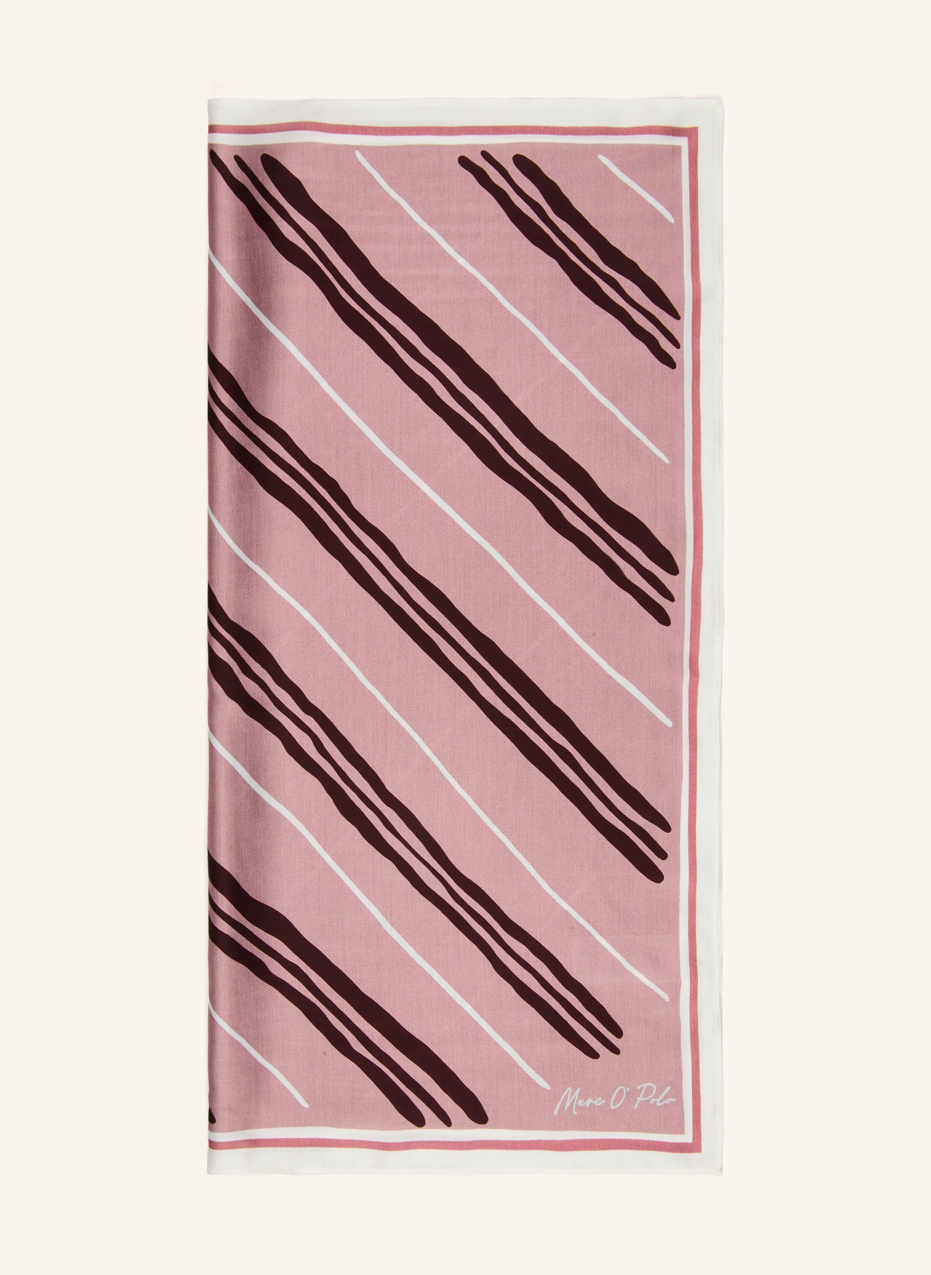 Marc O'Polo Scarf: DUSKY PINK / WHITE / BLACK
