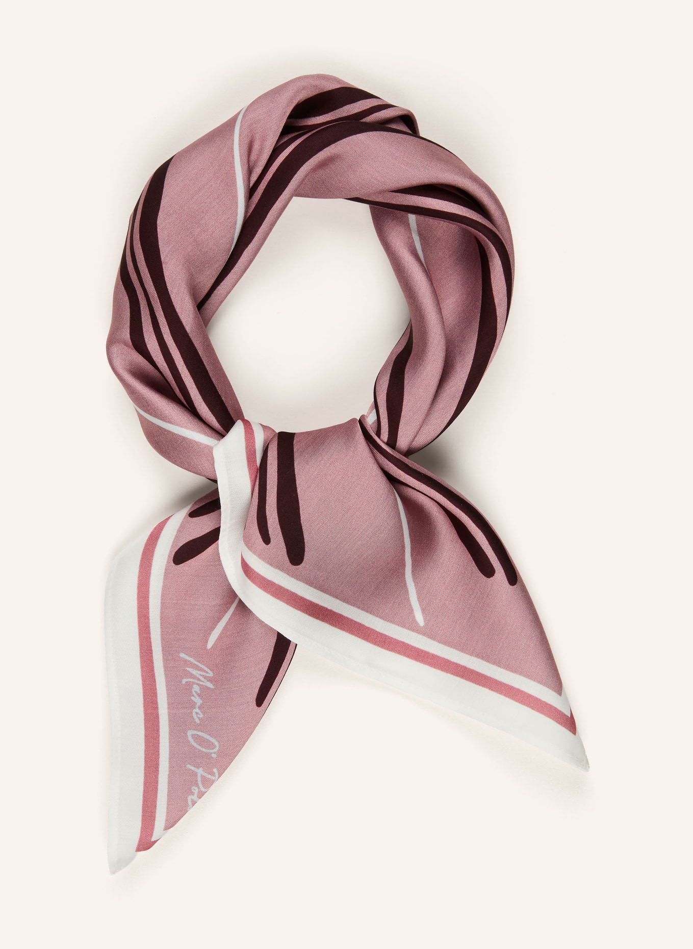 Marc O'Polo Scarf: DUSKY PINK / WHITE / BLACK