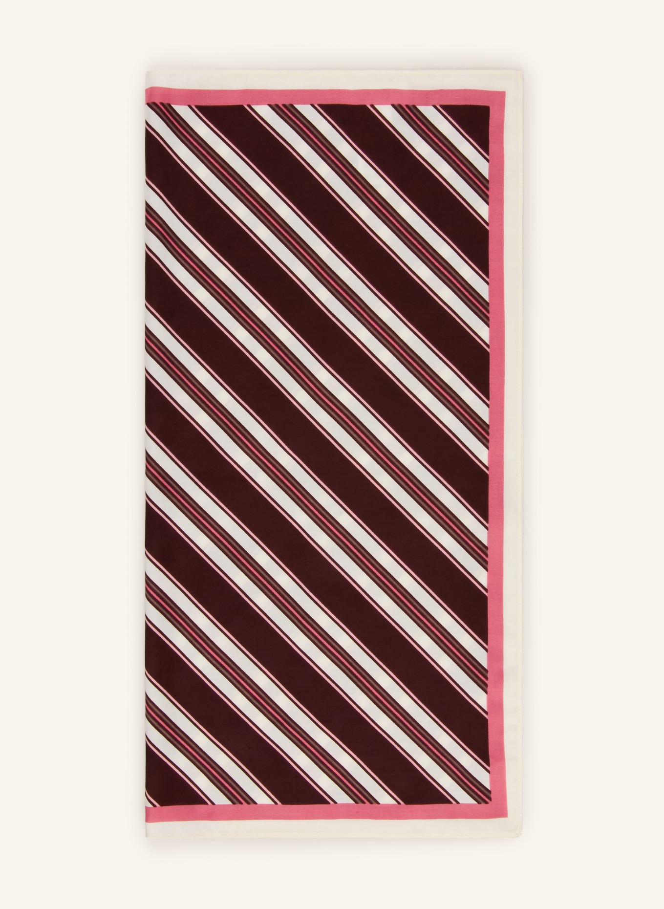 Marc O'Polo Scarf: DARK BROWN / PINK / WHITE