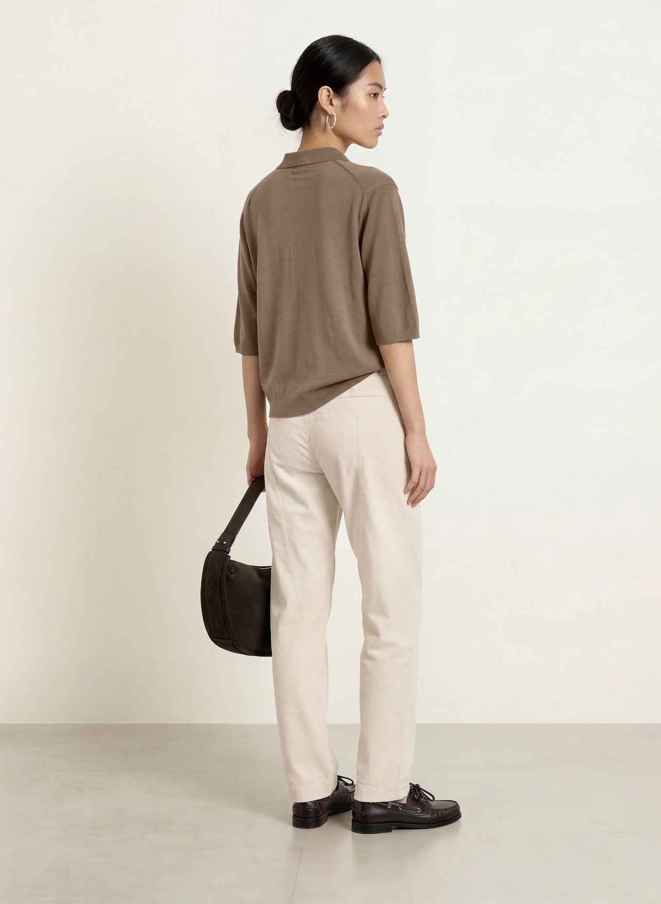 Marc O'Polo Gebreid shirt: TAUPE