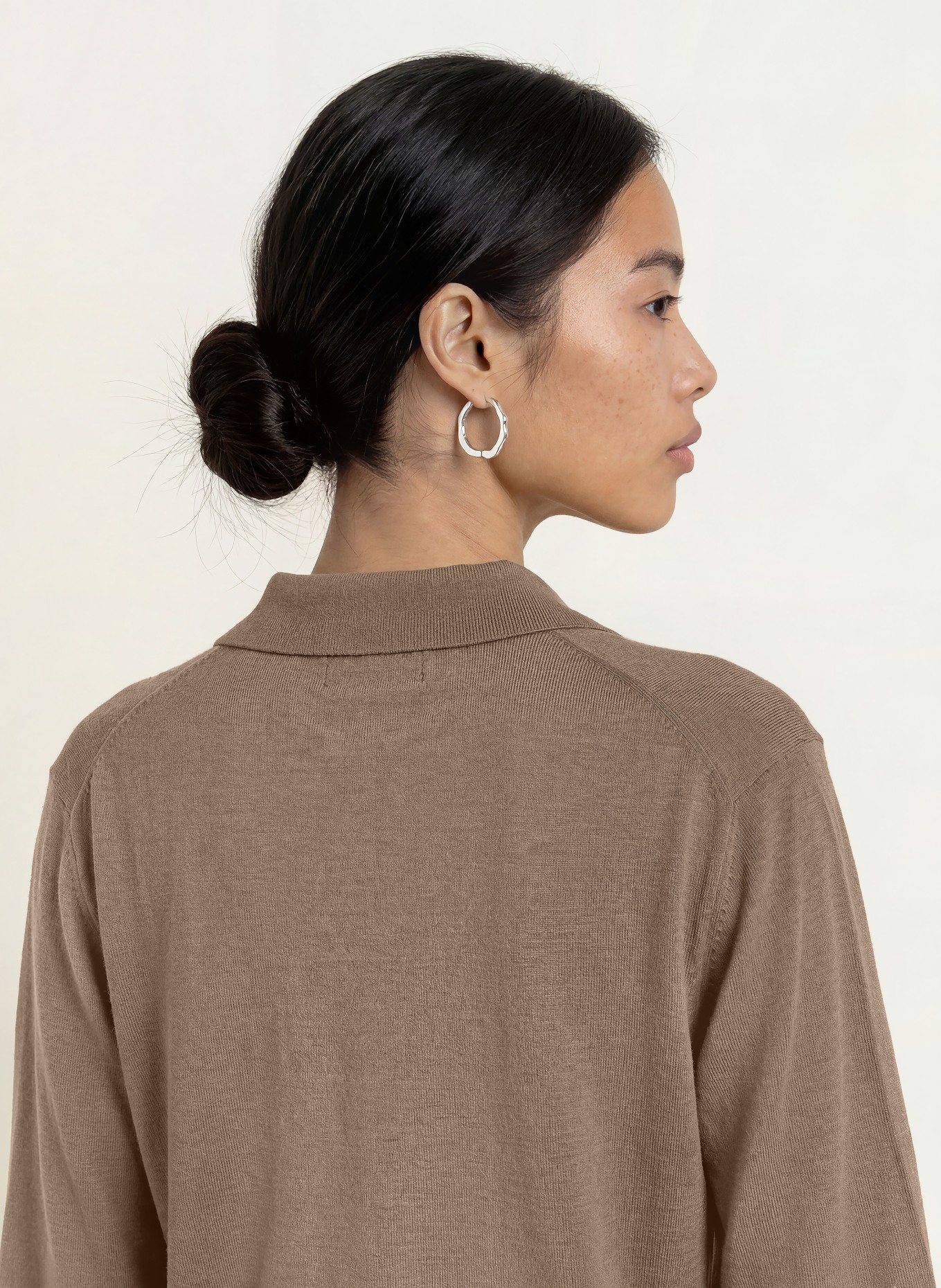 Marc O'Polo Gebreid shirt: TAUPE