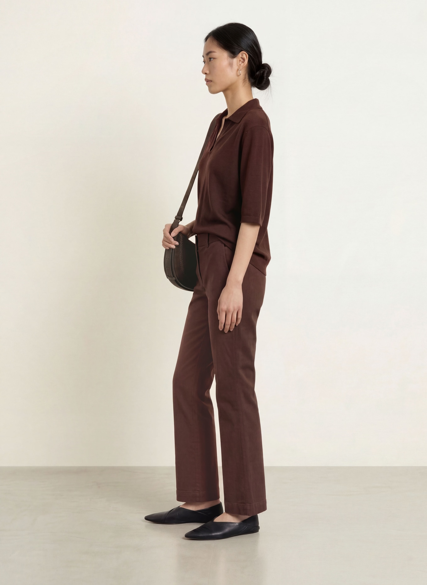 Marc O'Polo Gebreid shirt: DONKERROOD