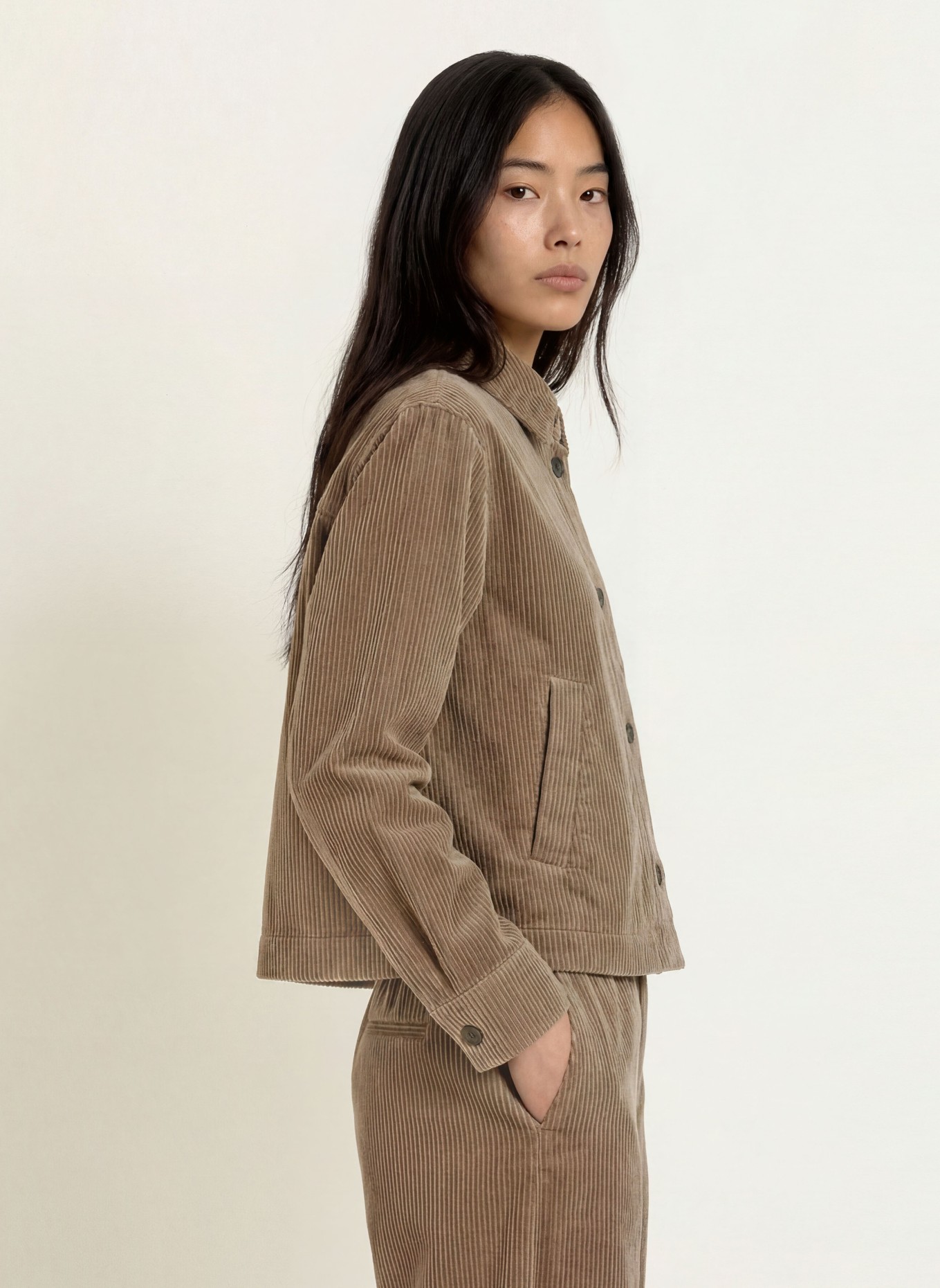 Marc O'Polo Cord-Overshirt: BEIGE