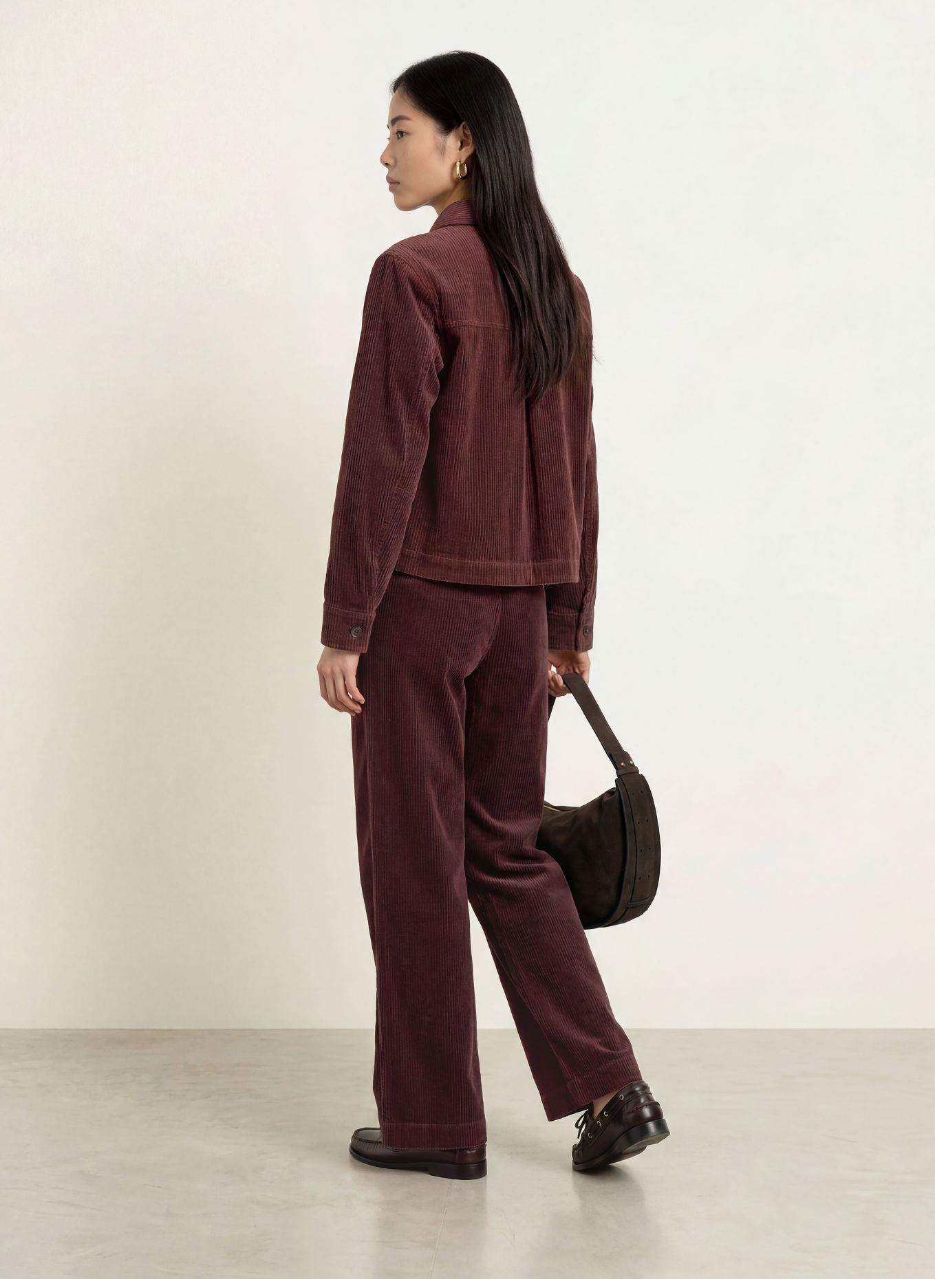 Marc O'Polo Cord-Overshirt: DUNKELROT