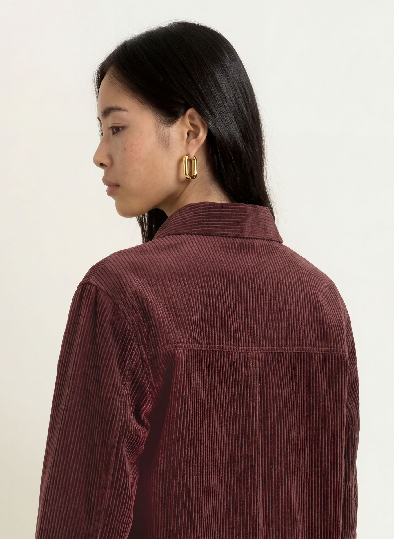 Marc O'Polo Cord-Overshirt: DUNKELROT