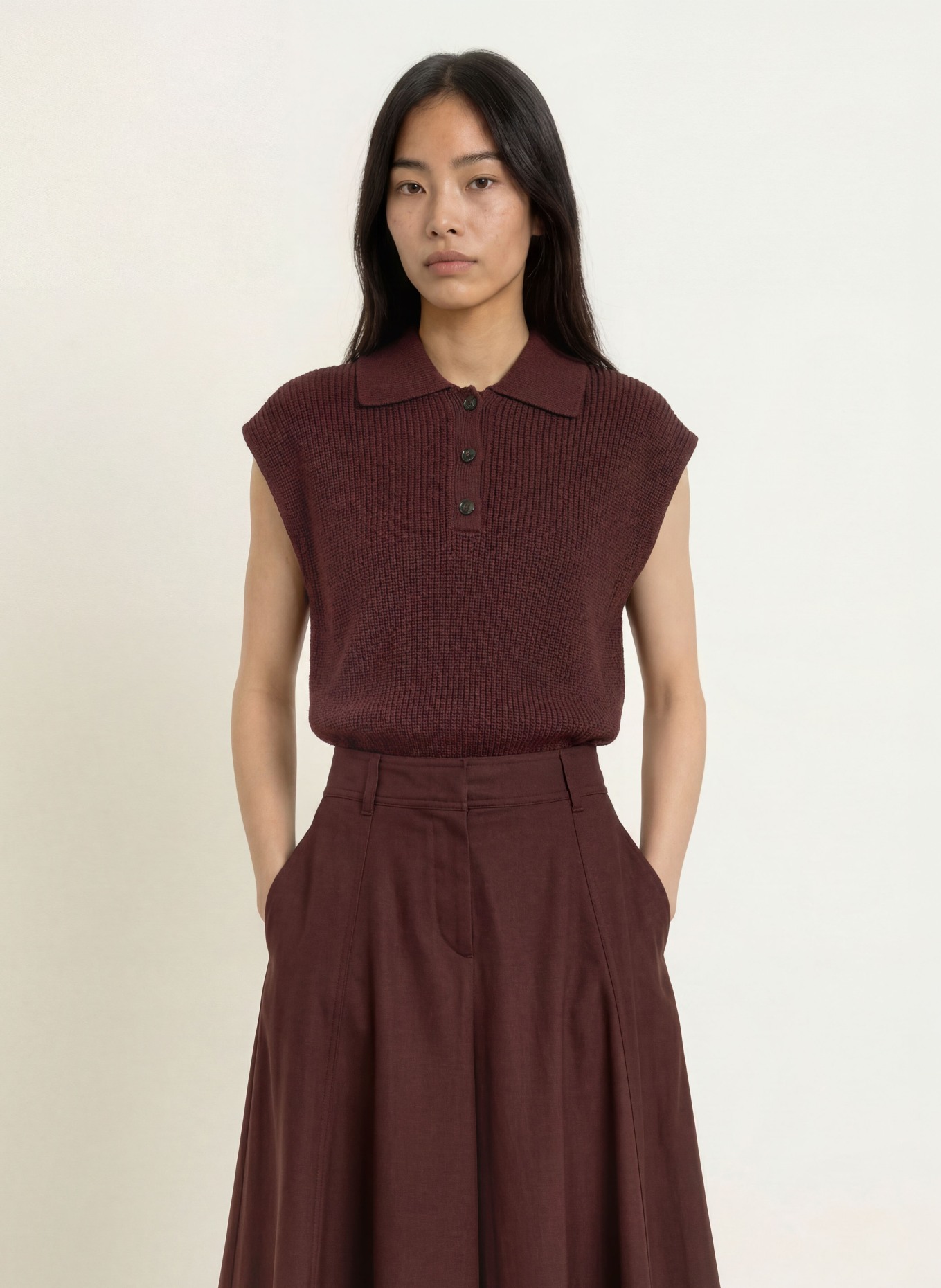 Marc O'Polo Sweater vest: DARK PURPLE