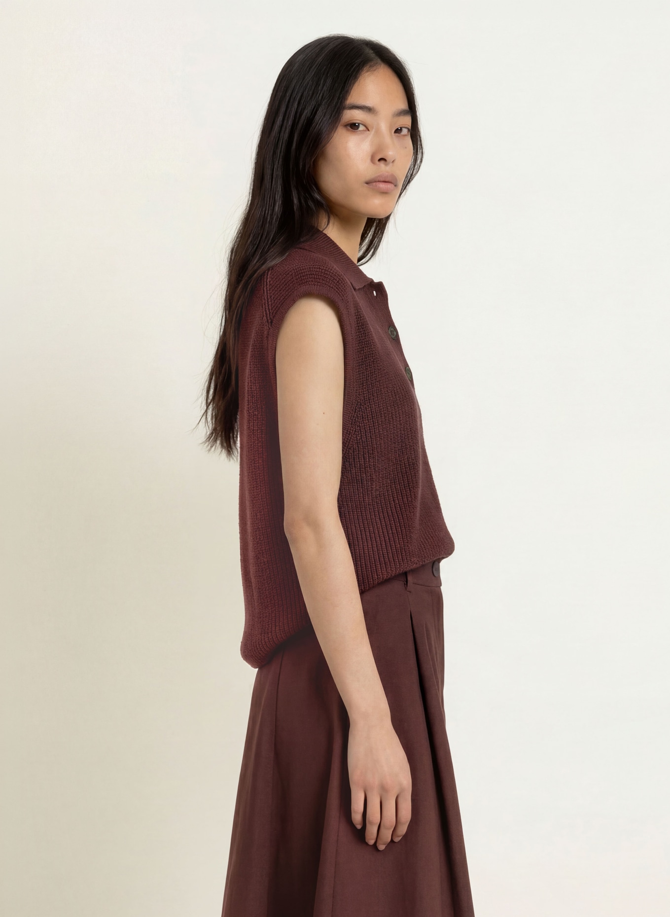 Marc O'Polo Sweater vest: DARK PURPLE