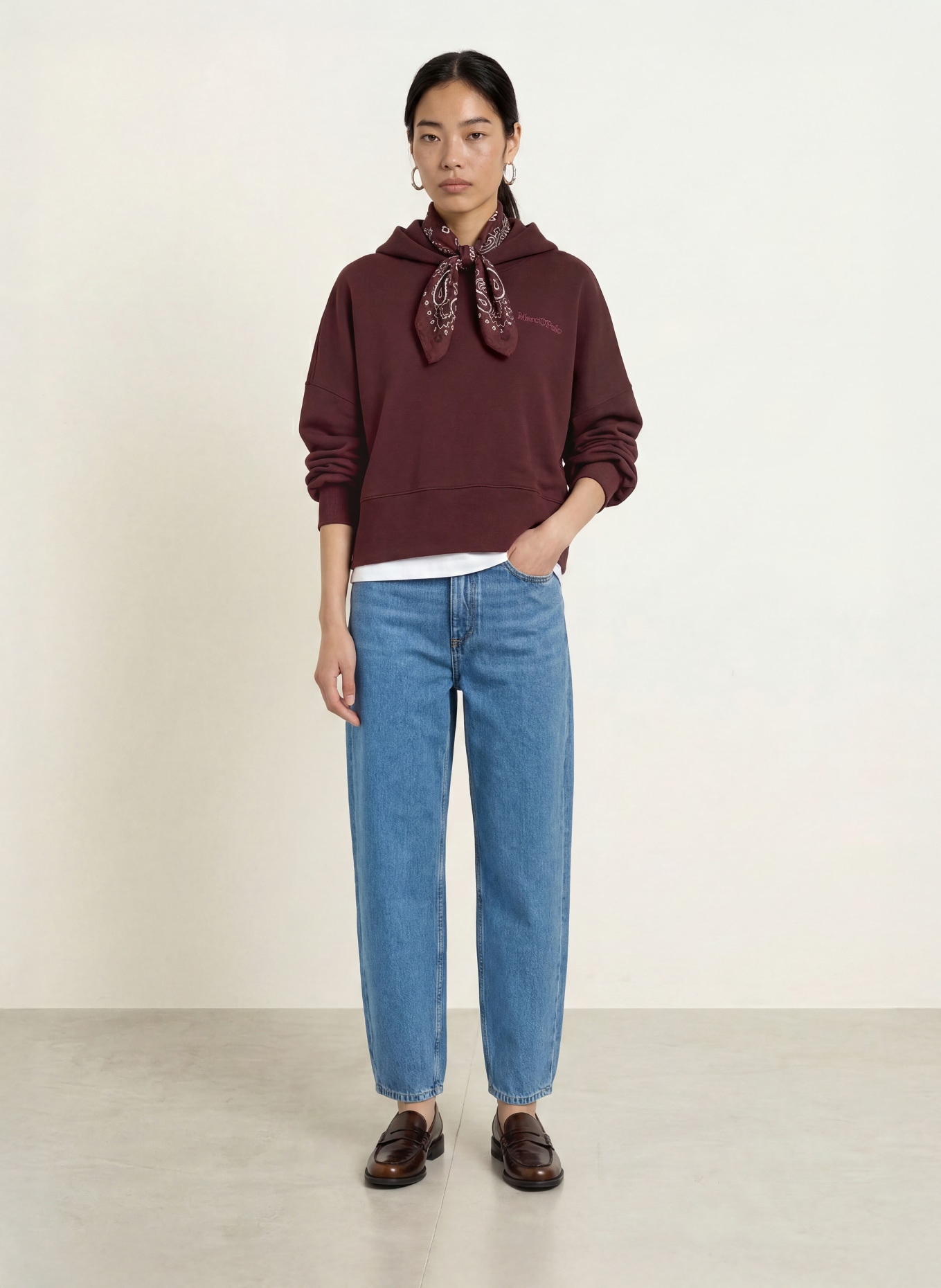 Marc O'Polo Hoodie: DUNKELROT