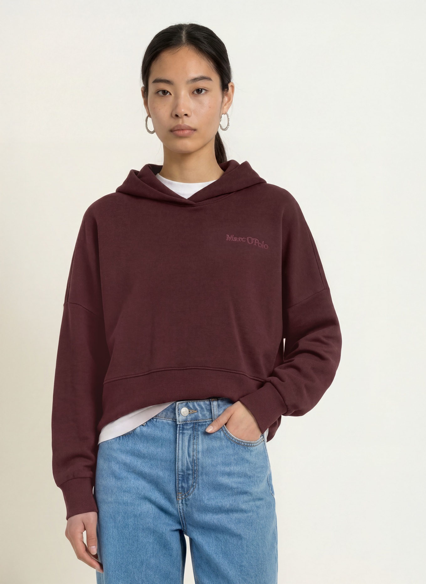 Marc O'Polo Hoodie: DUNKELROT