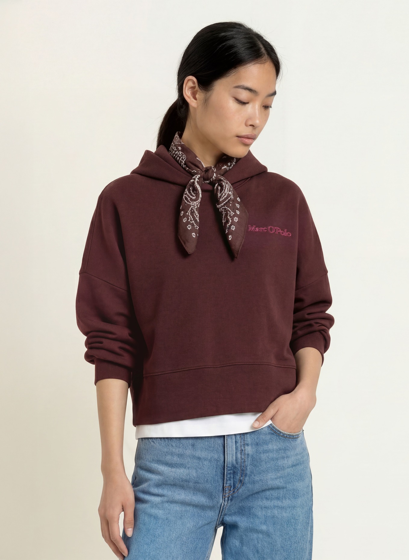 Marc O'Polo Hoodie: DUNKELROT