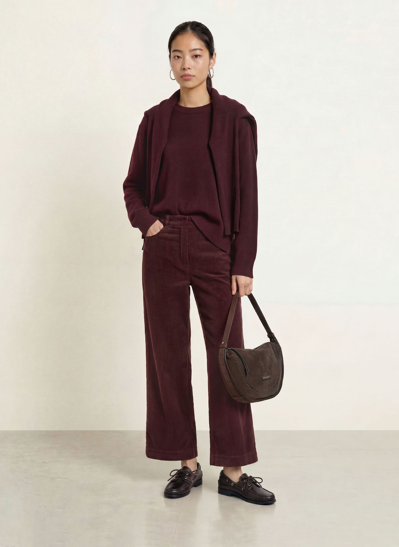Marc O'Polo Sweter: CIEMNOBRĄZOWY
