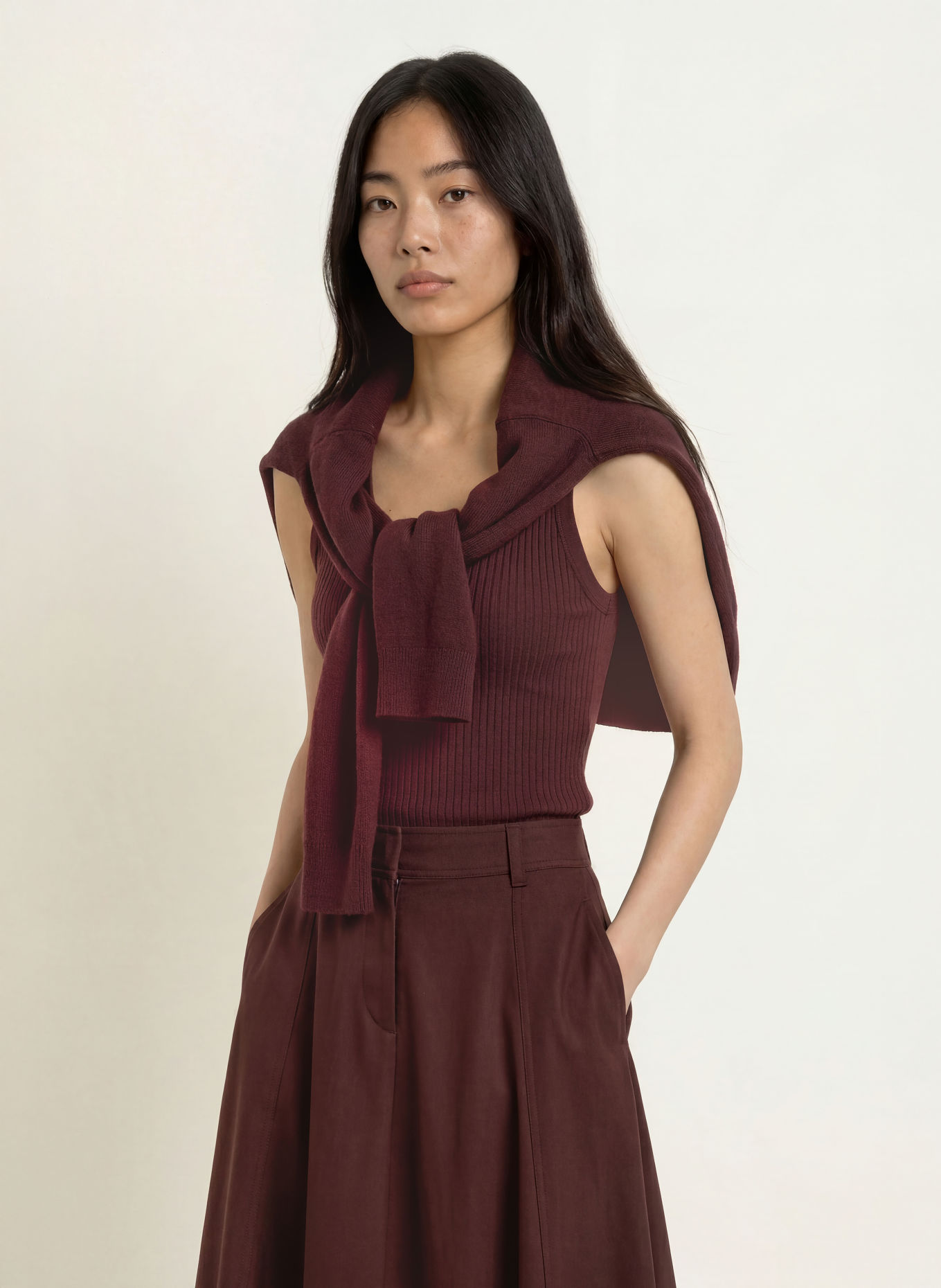 Marc O'Polo Top: DUNKELROT