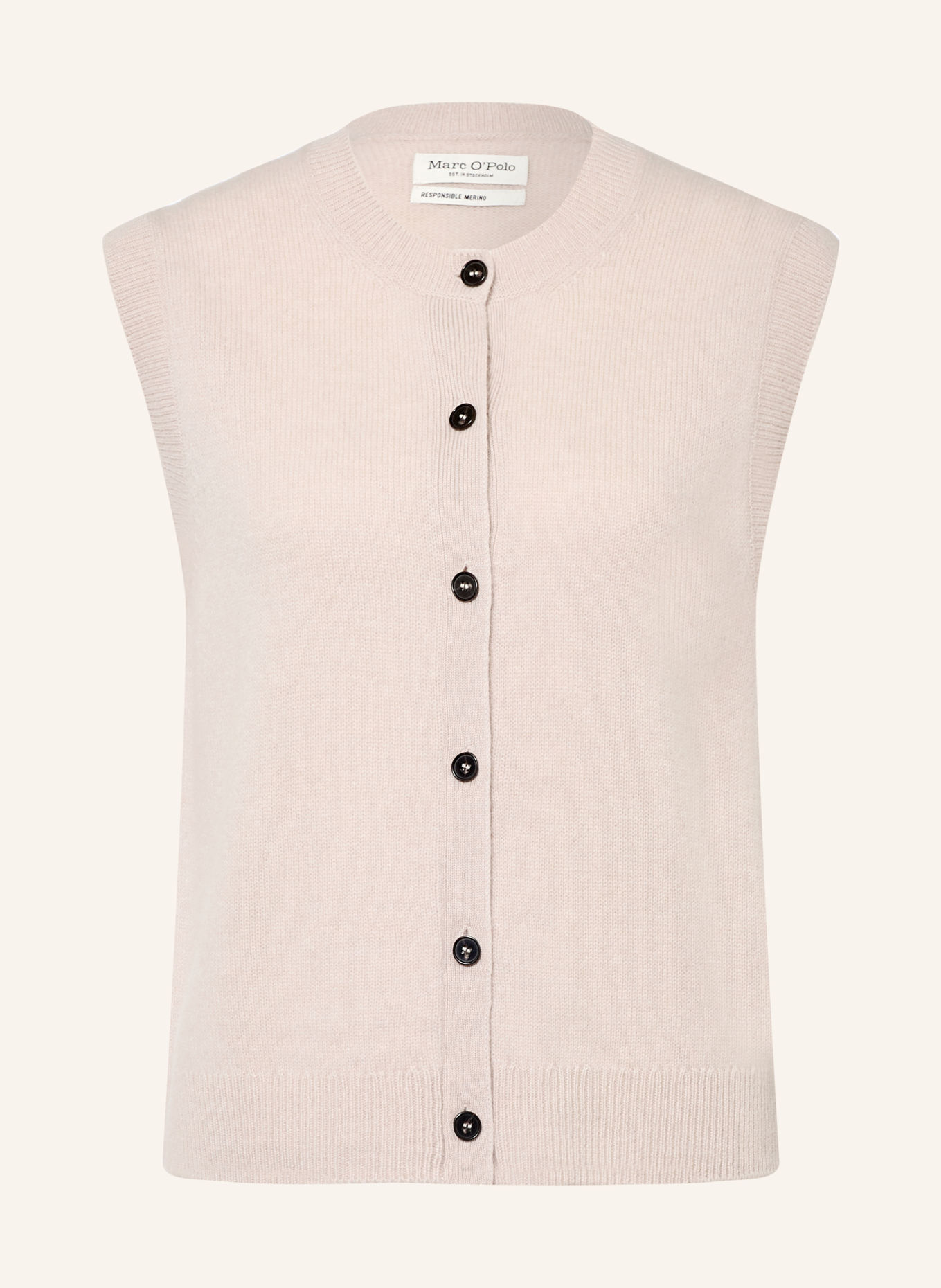 Marc O'Polo Strickweste aus Merinowolle: BEIGE