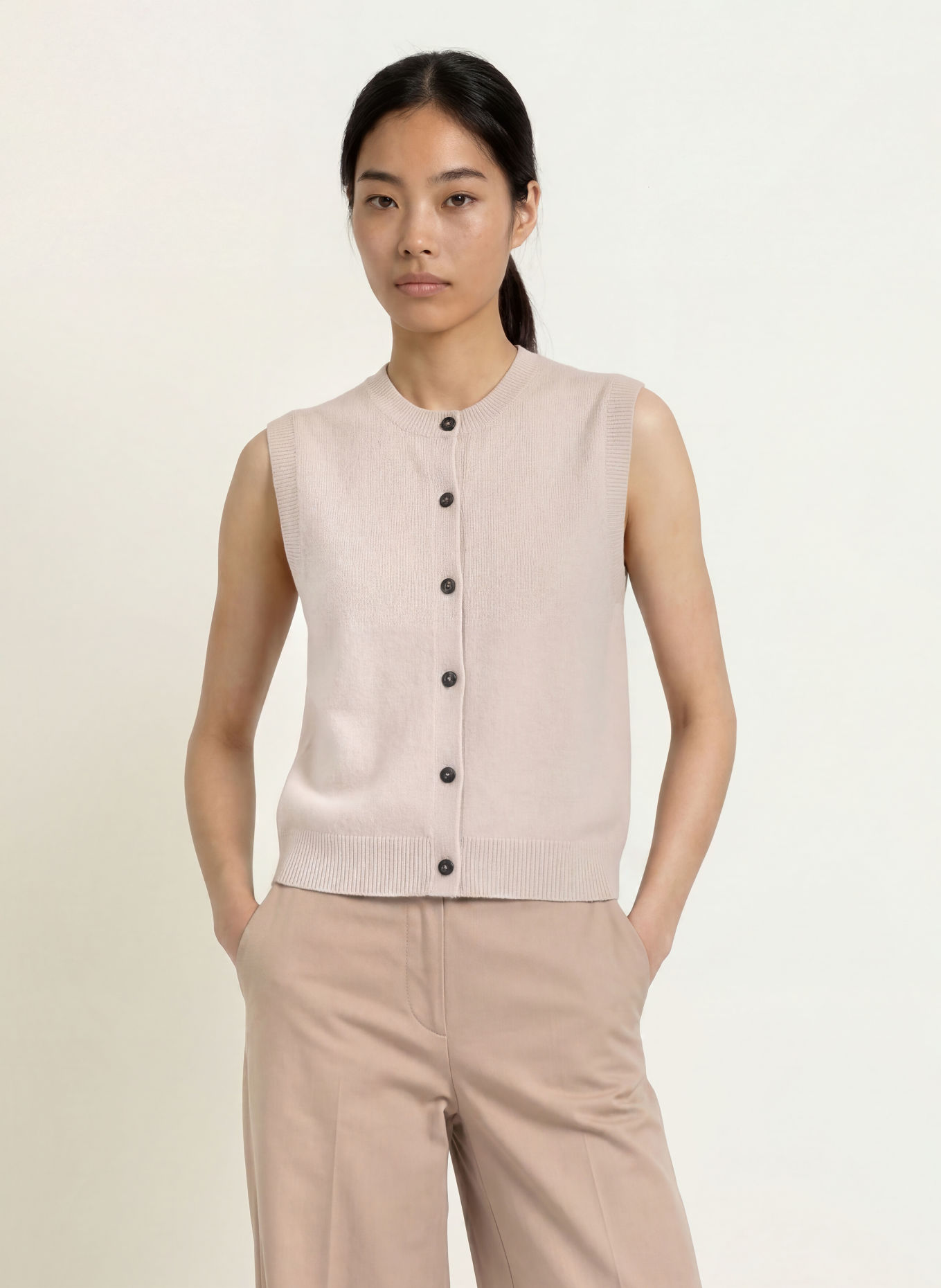 Marc O'Polo Strickweste aus Merinowolle: BEIGE