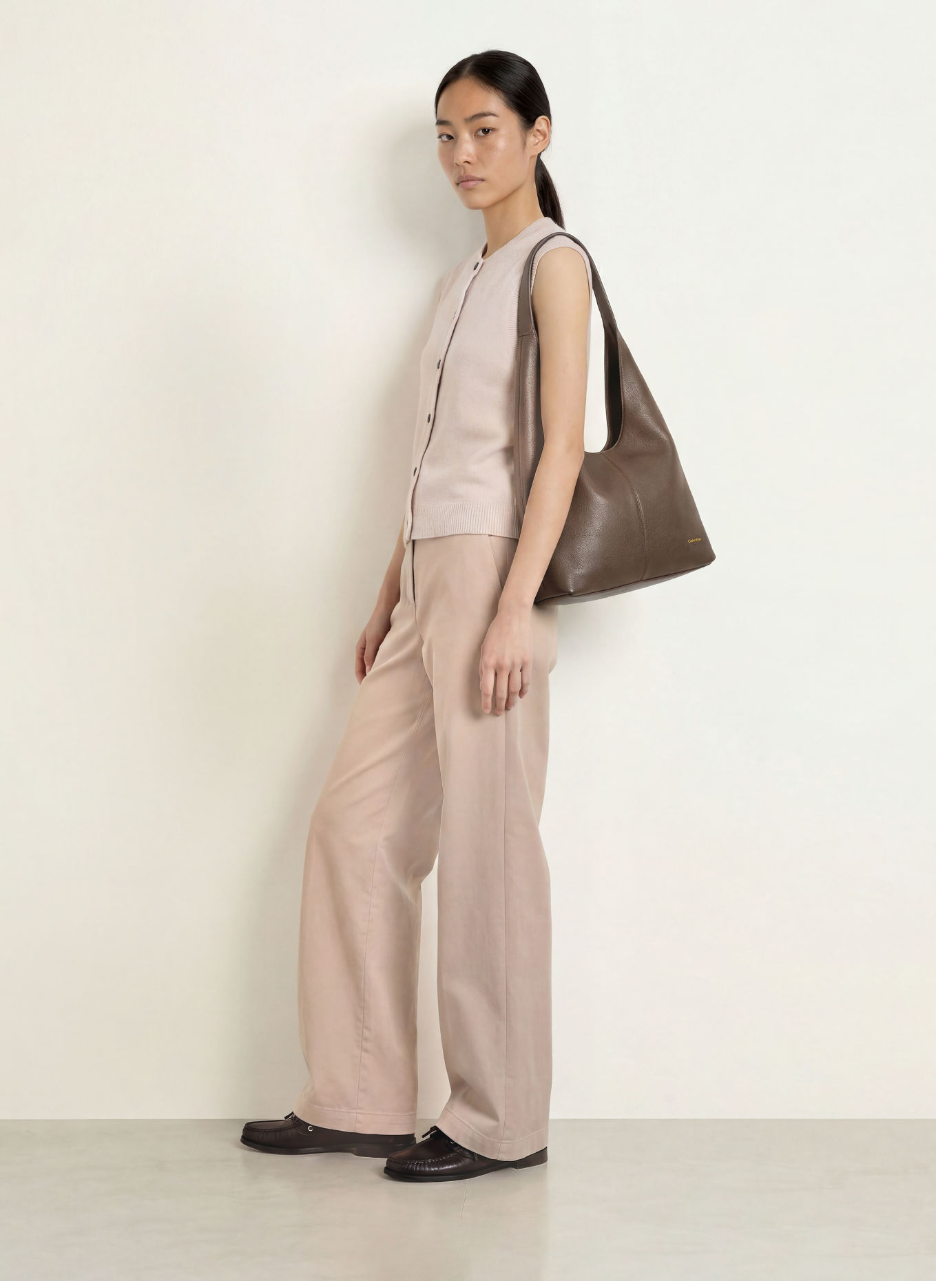 Marc O'Polo Strickweste aus Merinowolle: BEIGE
