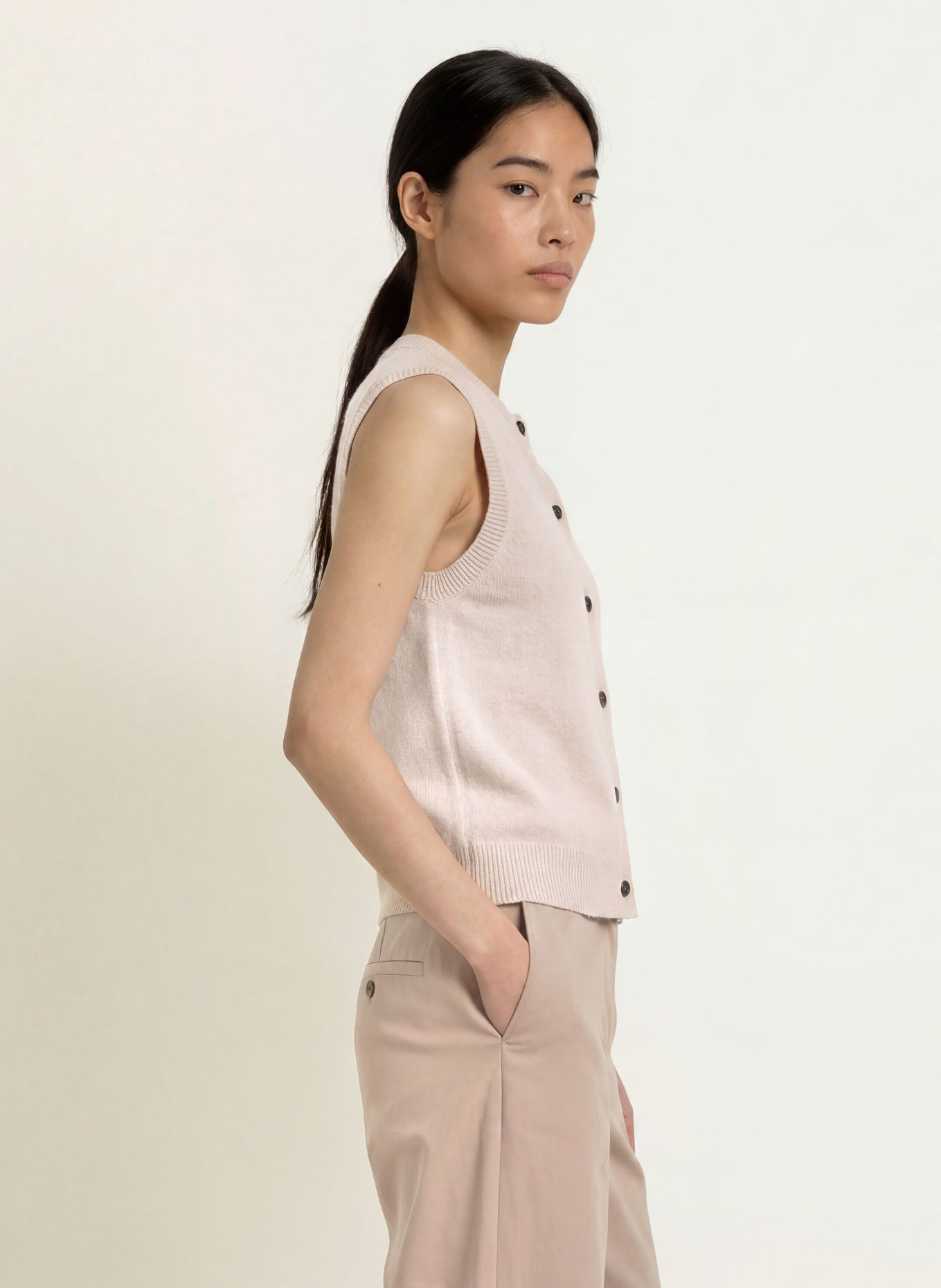 Marc O'Polo Strickweste aus Merinowolle: BEIGE