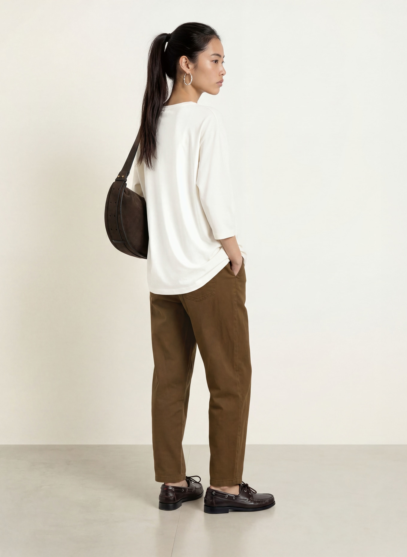 Marc O'Polo Shirt mit 3/4-Arm: WEISS