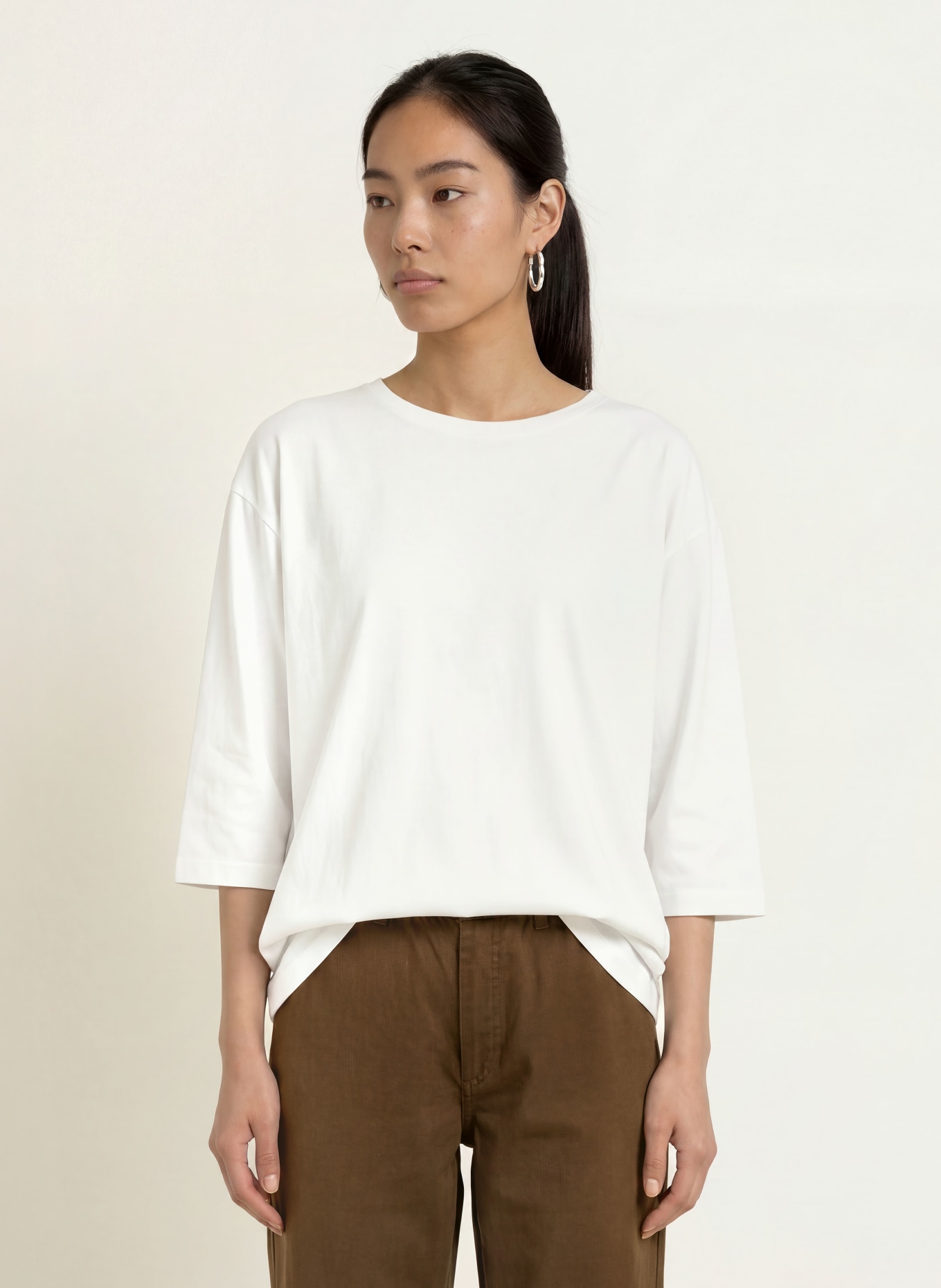 Marc O'Polo Shirt mit 3/4-Arm: WEISS