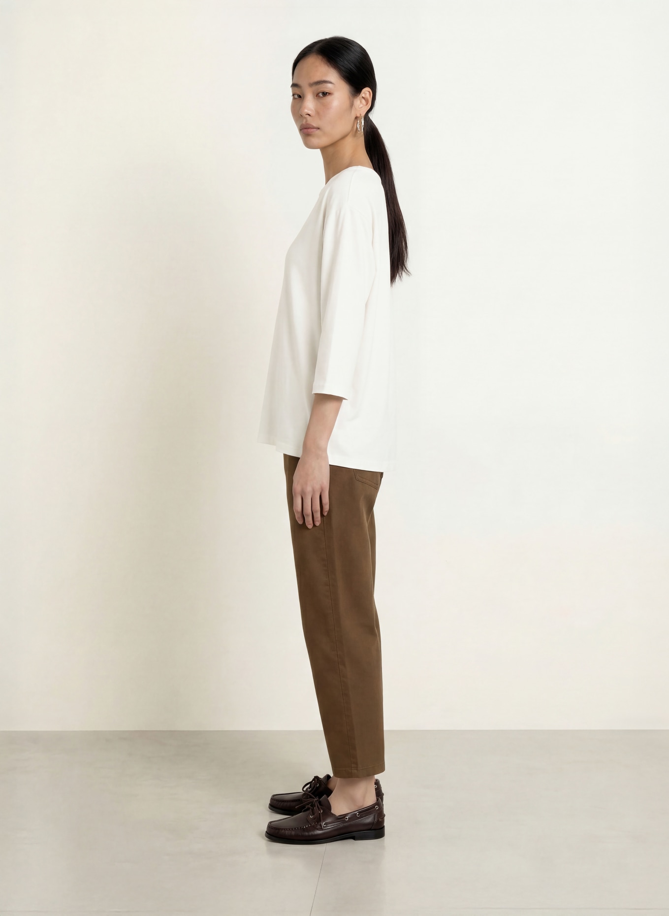 Marc O'Polo Shirt mit 3/4-Arm: WEISS