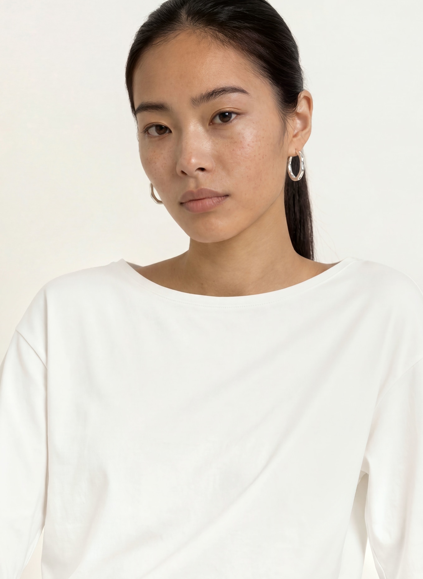 Marc O'Polo Shirt mit 3/4-Arm: WEISS
