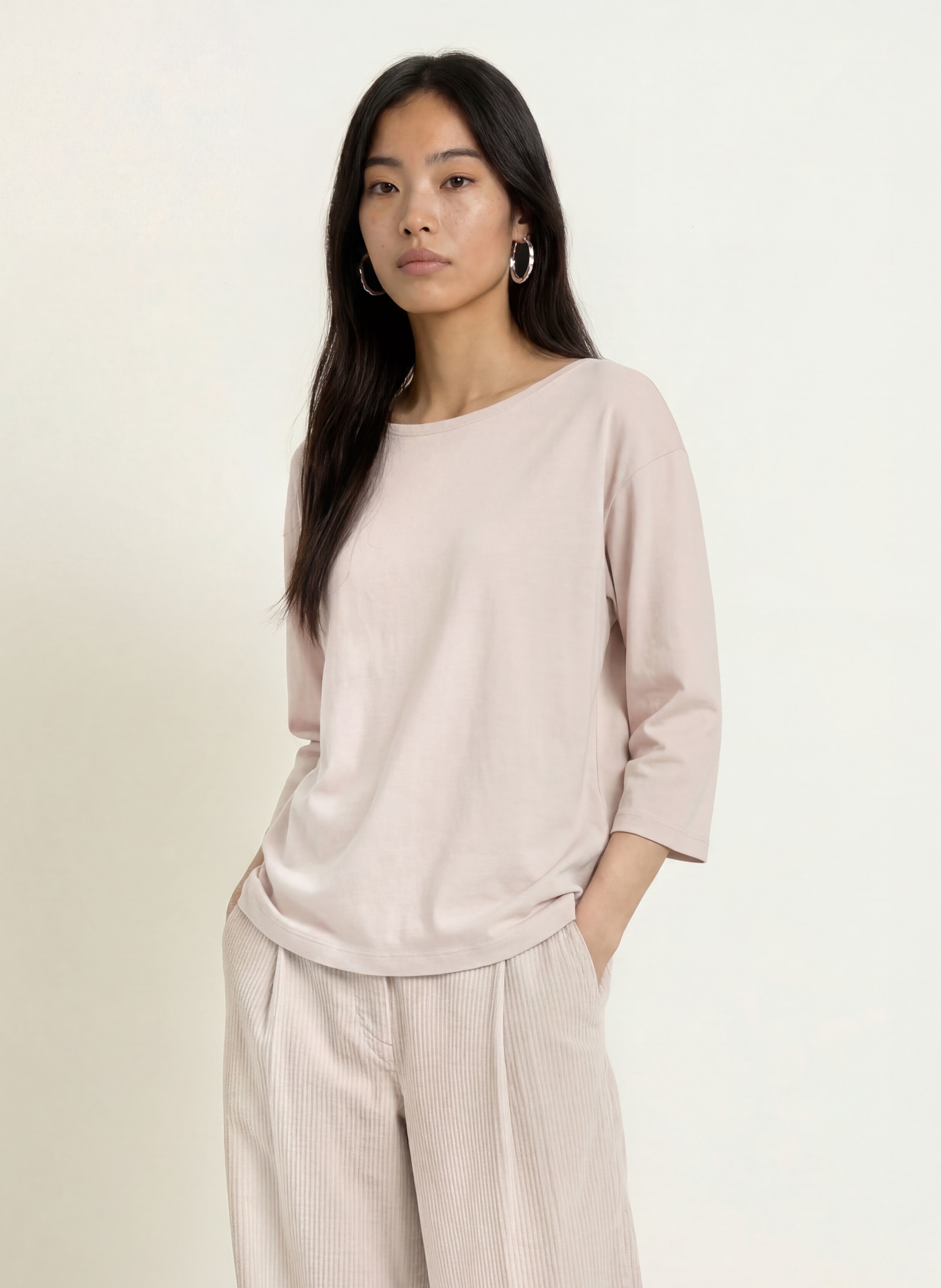 Marc O'Polo Shirt mit 3/4-Arm: BEIGE