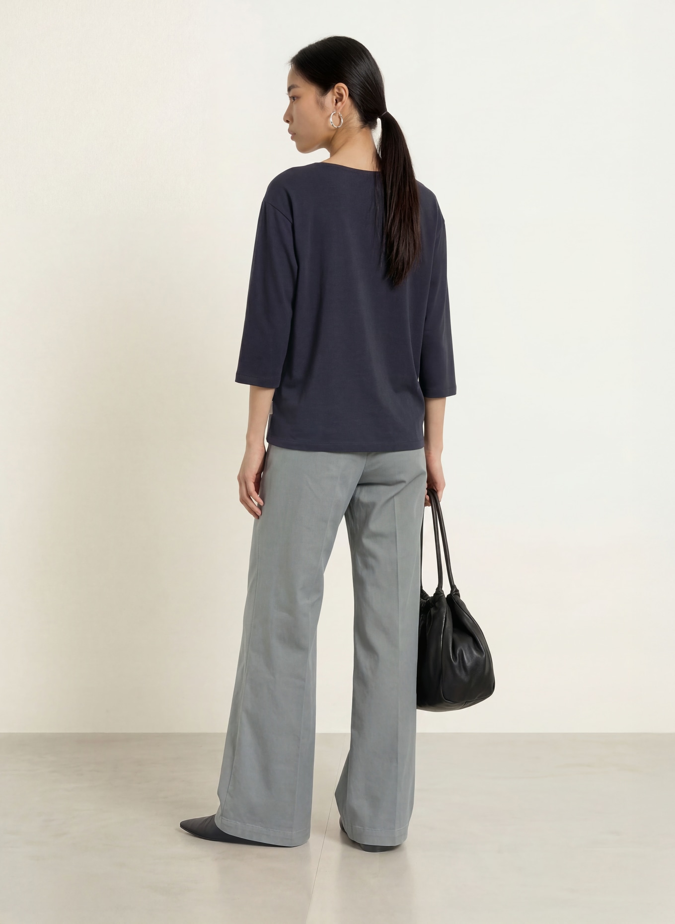 Marc O'Polo Shirt mit 3/4-Arm: DUNKELBLAU
