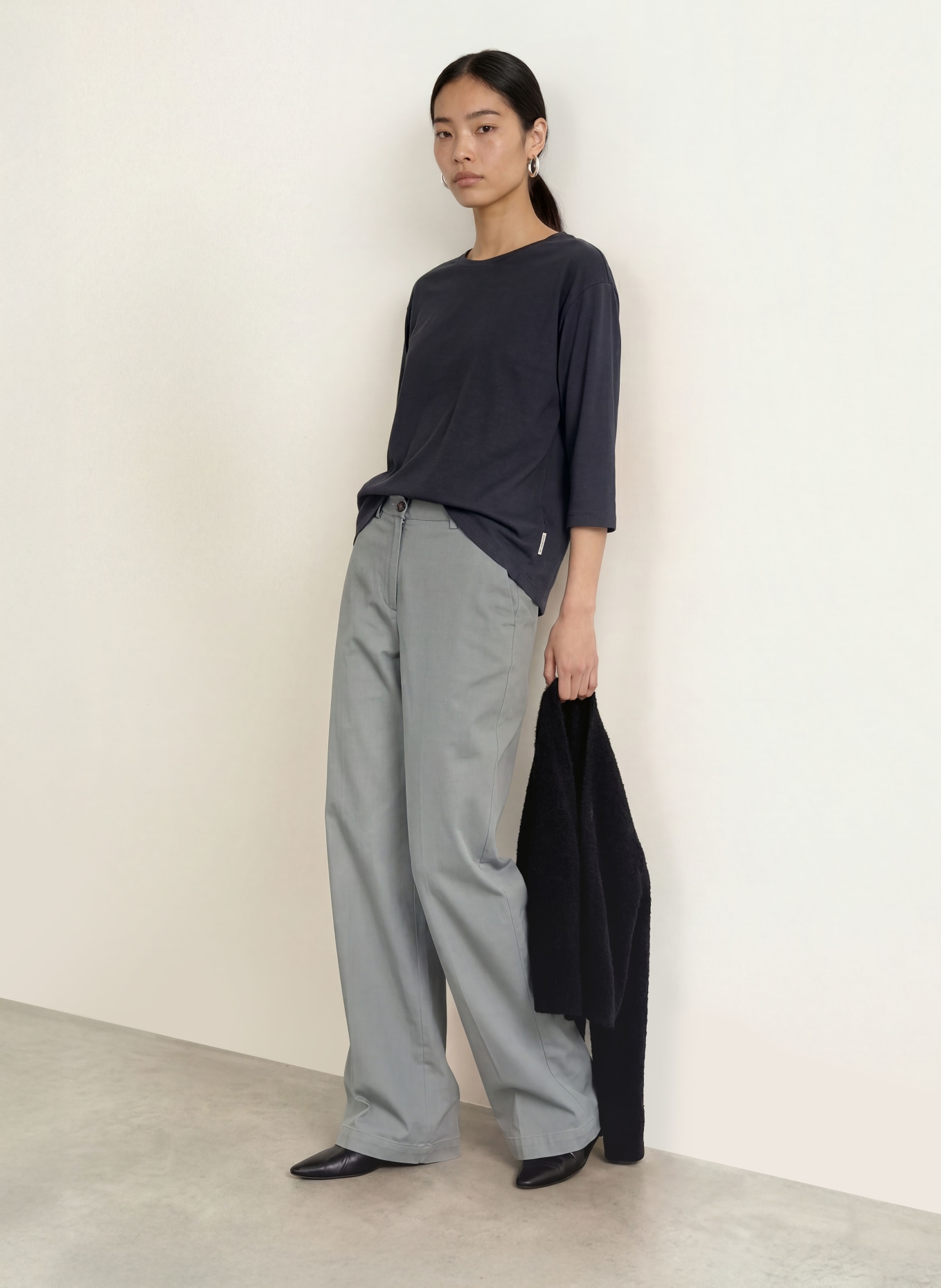 Marc O'Polo Shirt mit 3/4-Arm: DUNKELBLAU