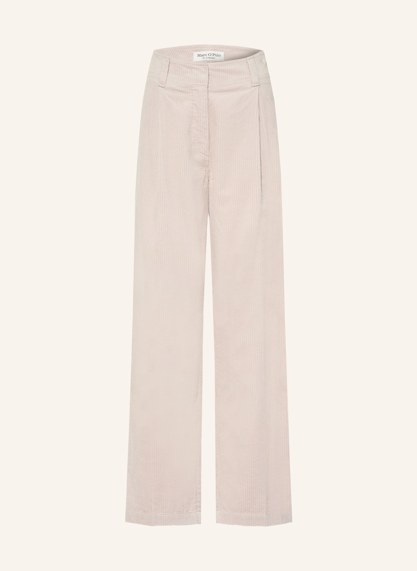 Marc O'Polo Pantalon palazzo en velours côtelé: CRÈME