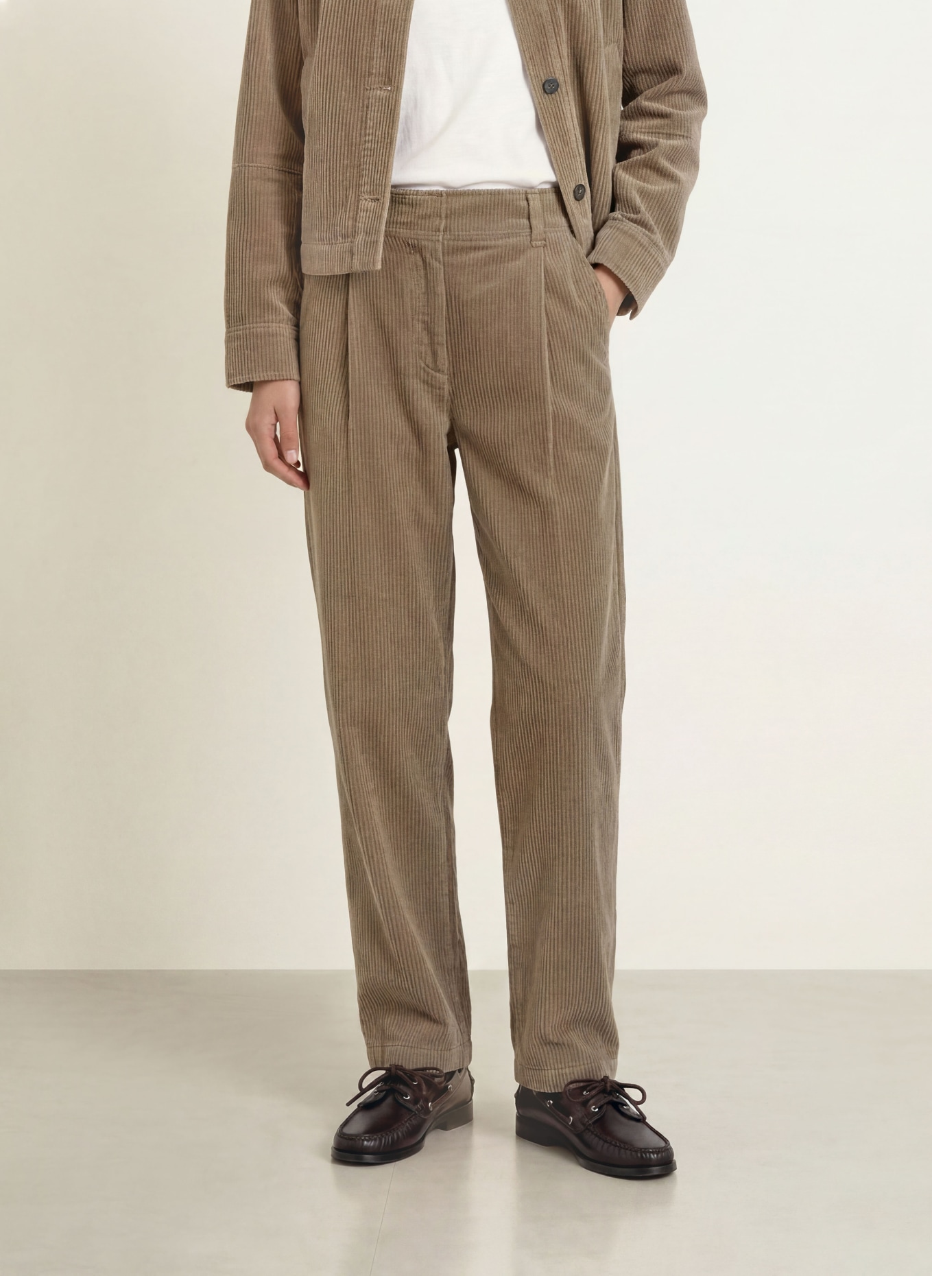 Marc O'Polo Marlenehose aus Cord: BEIGE