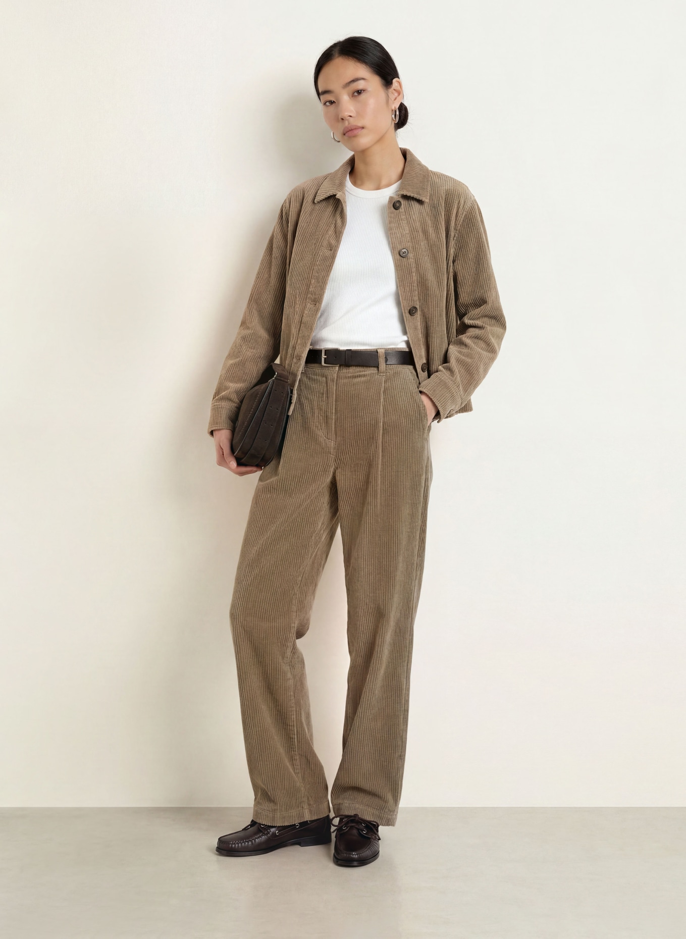 Marc O'Polo Marlenehose aus Cord: BEIGE