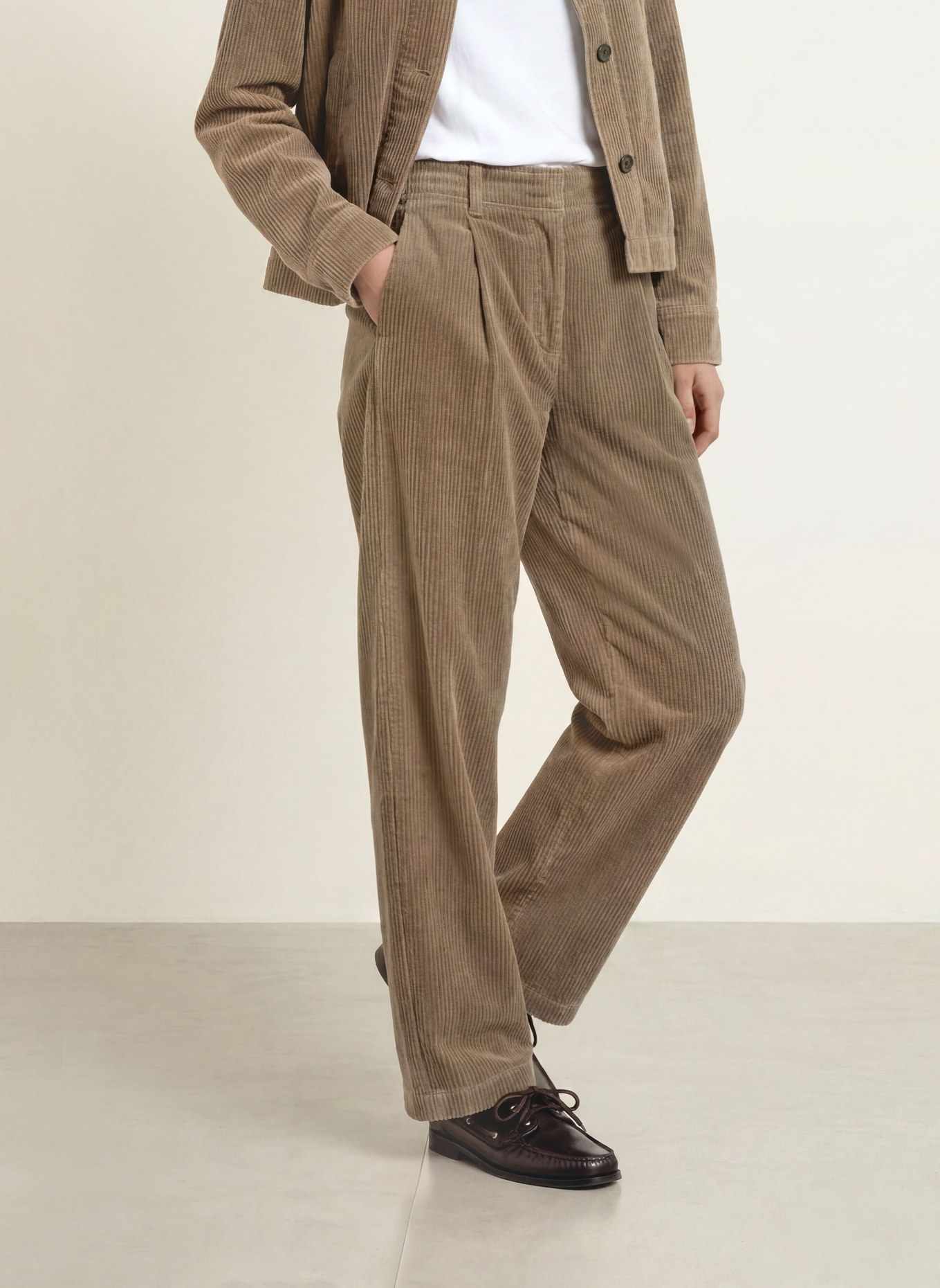 Marc O'Polo Marlenehose aus Cord: BEIGE