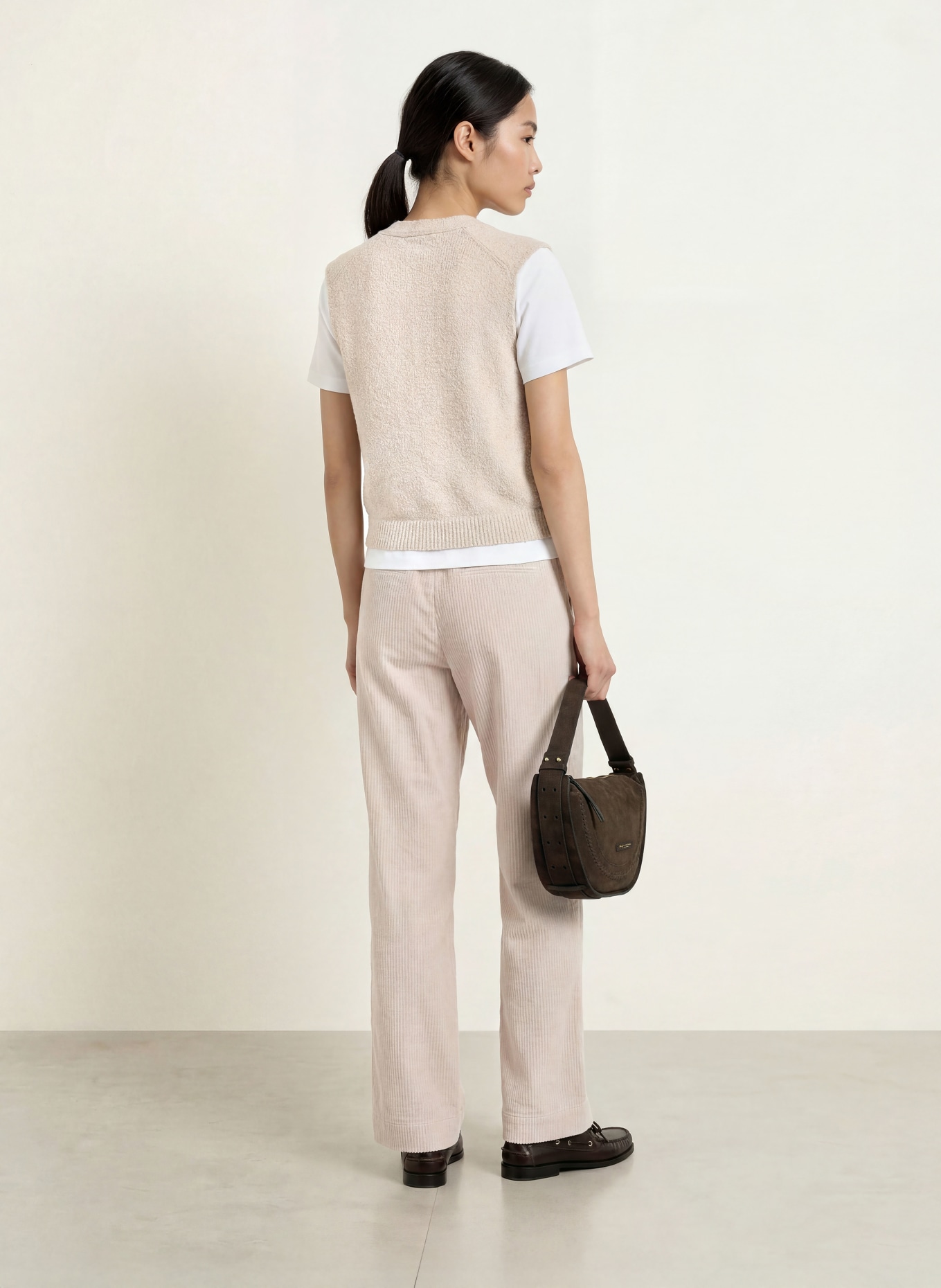 Marc O'Polo Marlenehose aus Cord: CREME