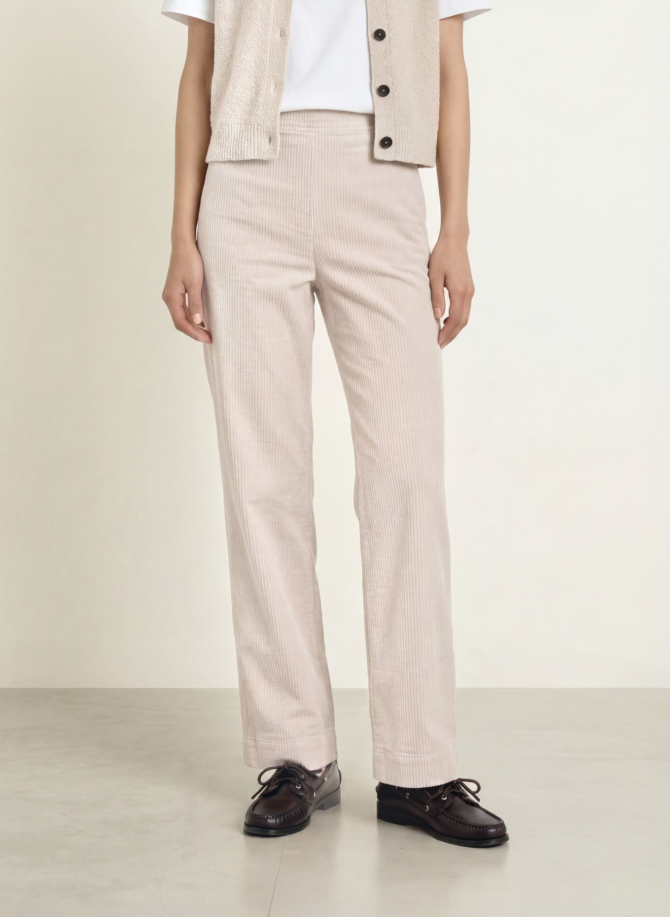 Marc O'Polo Marlenehose aus Cord: CREME