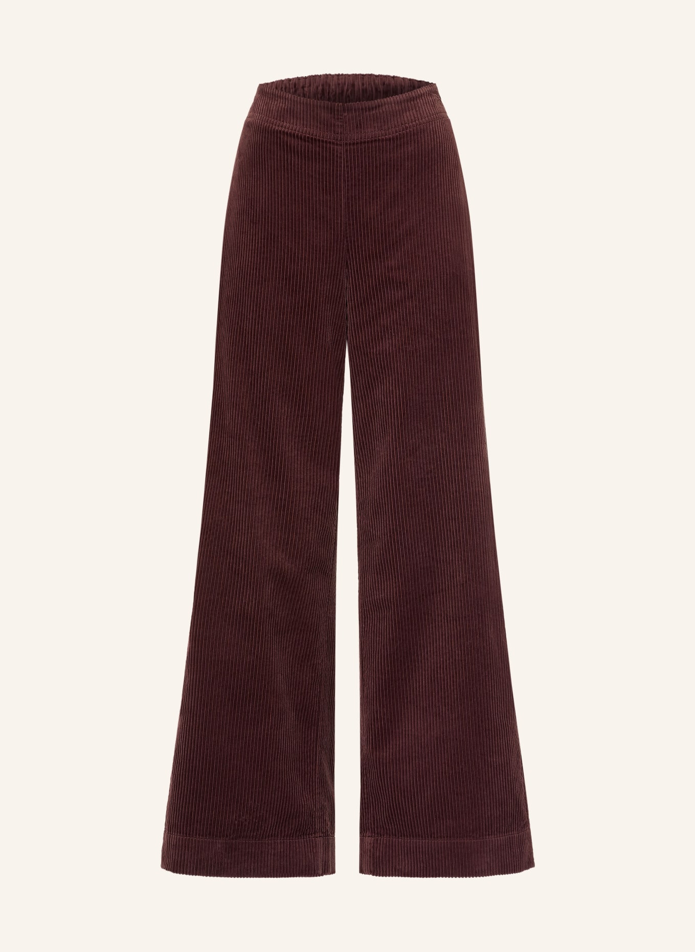 Marc O'Polo Pantalon palazzo en velours côtelé: ROUGE FONCÉ