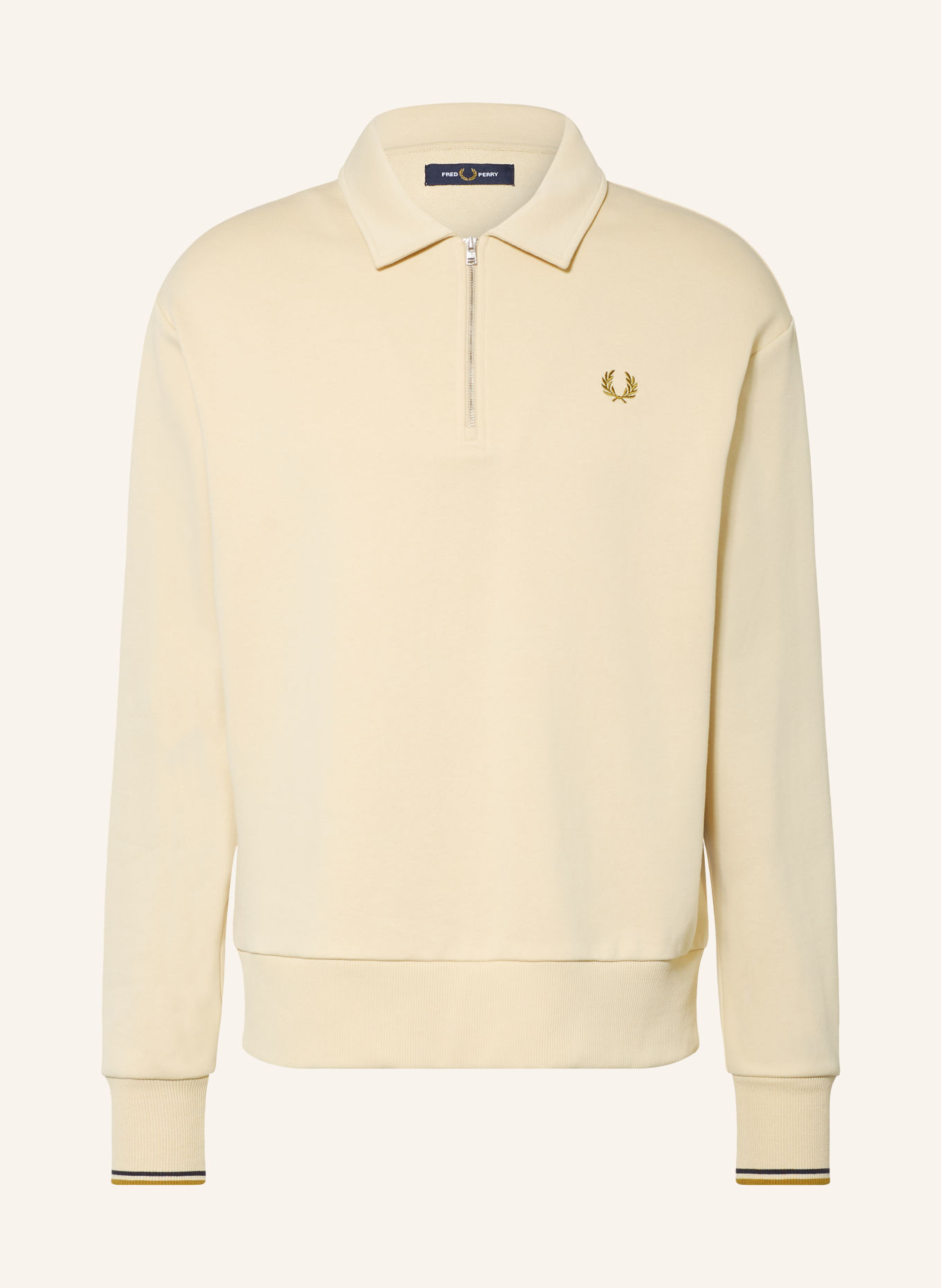 FRED PERRY Sweatshirt: BEIGE