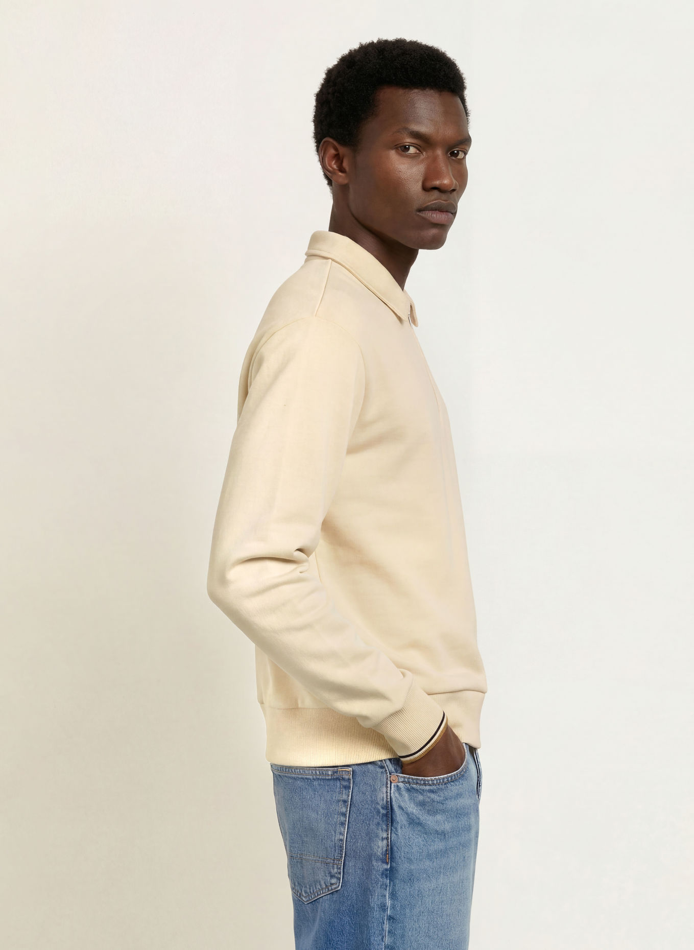 FRED PERRY Sweatshirt: BEIGE