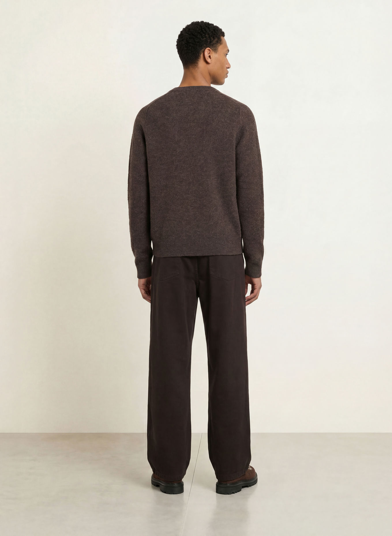 FRED PERRY Trui van merinowol: MARRON FONCÉ